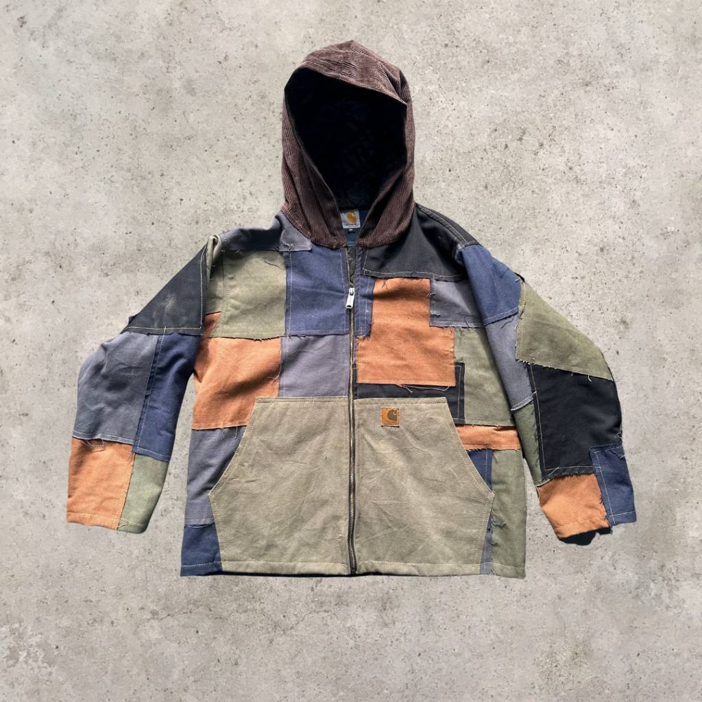 Hooded patchwork jackets online