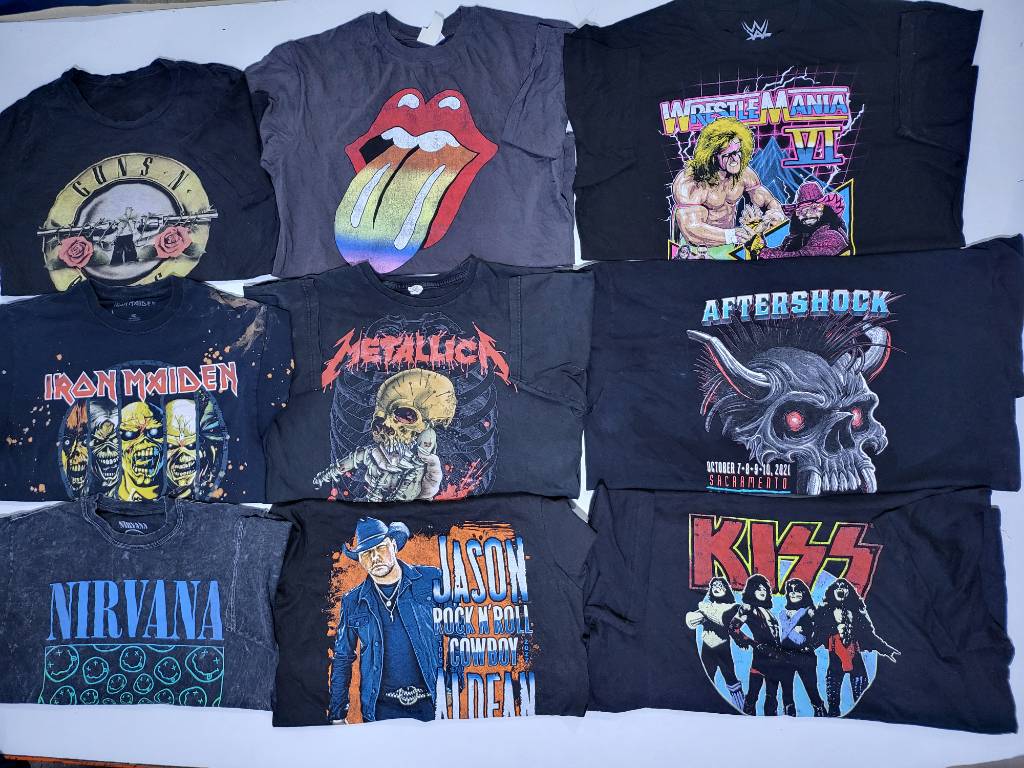 Music printed T-Shirts 34 Pcs