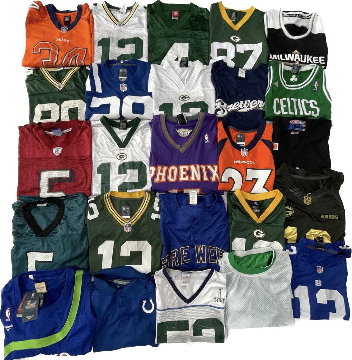 Nfl/Nba Sports Jerseys - 50 Pcs