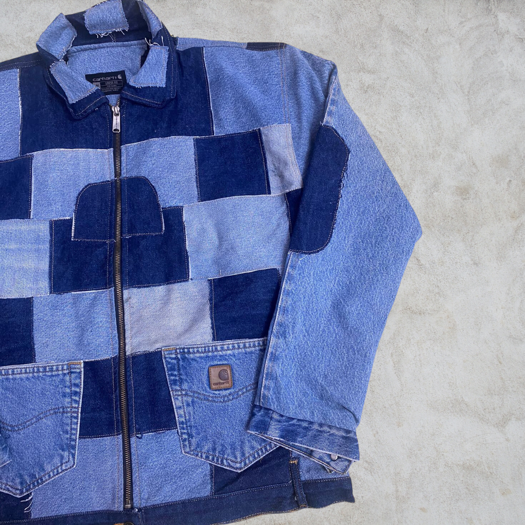 Upcycled Carhartt Denim Utility Jacket - Style 5