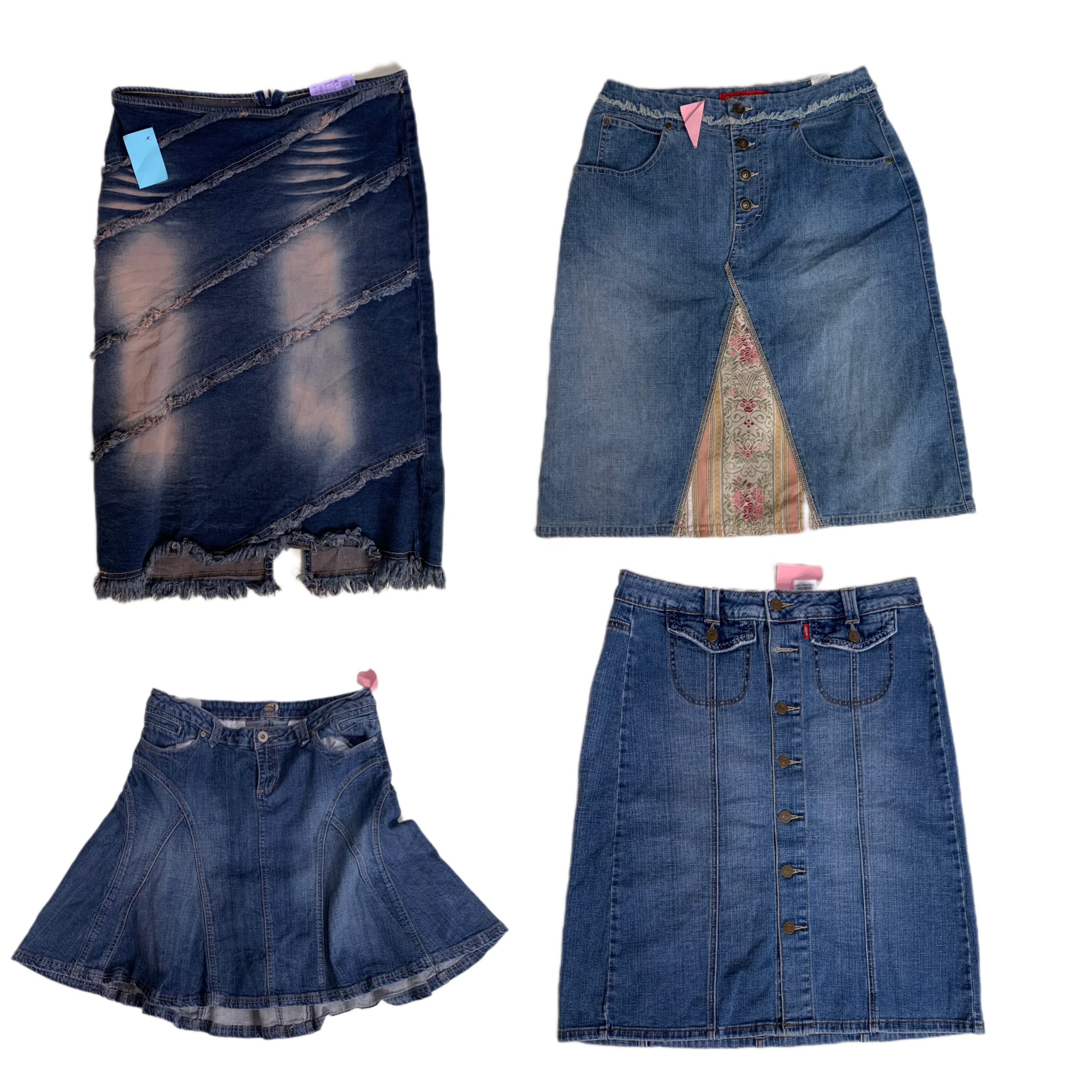 Mix Retro Style Denim Skirts (F-740)