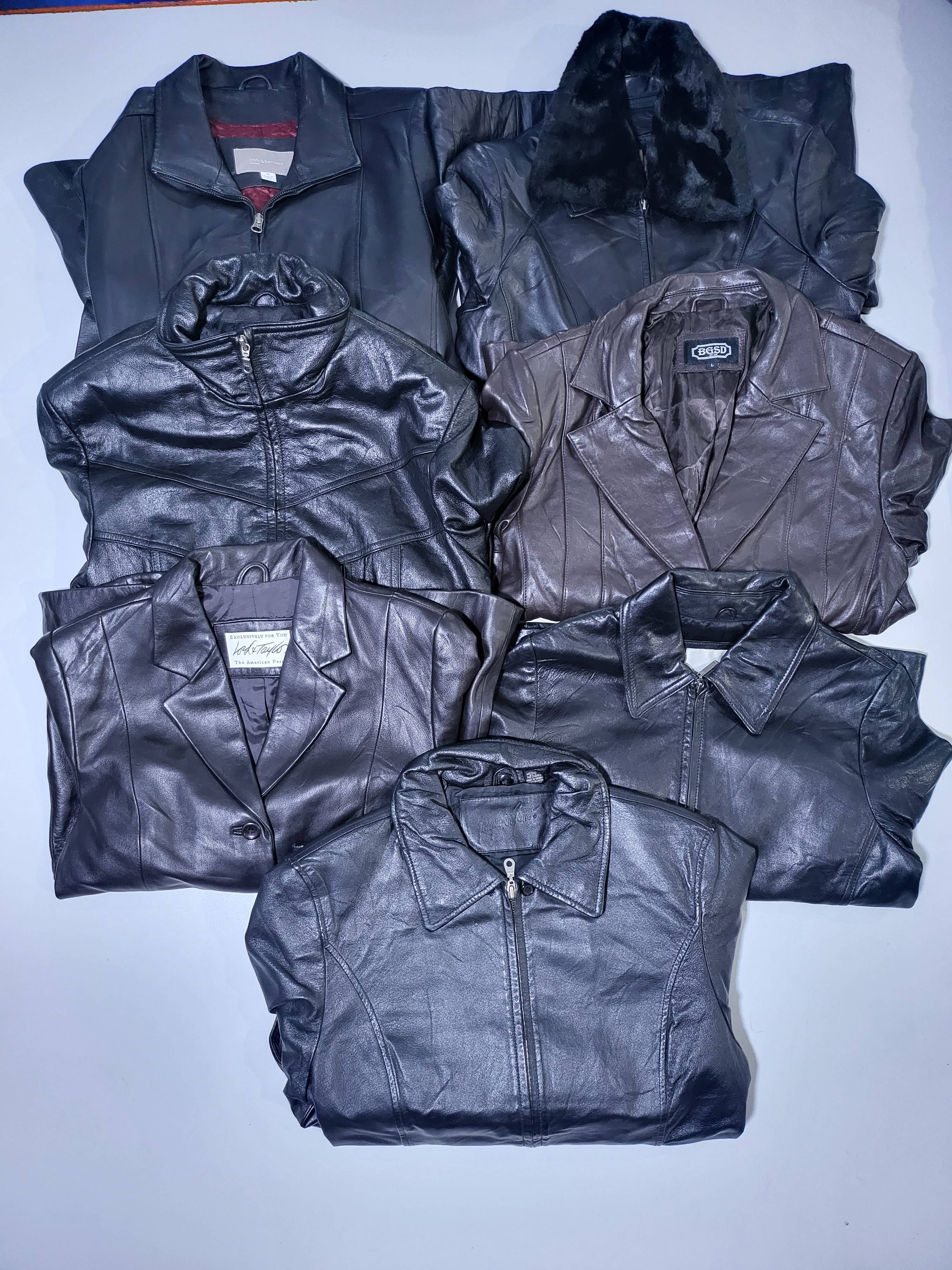 Y2k Leather Jackets 7 Pcs
