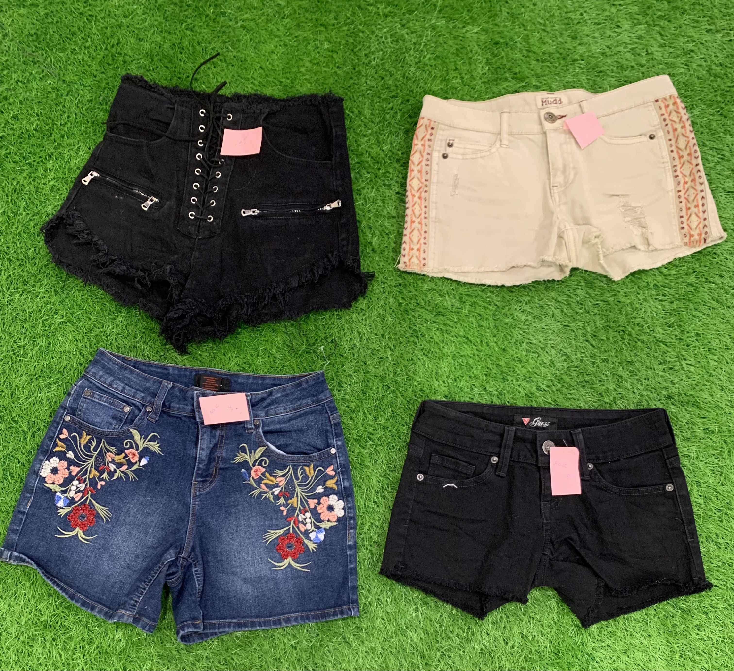 Retro Style Denim Shorts (F-788)