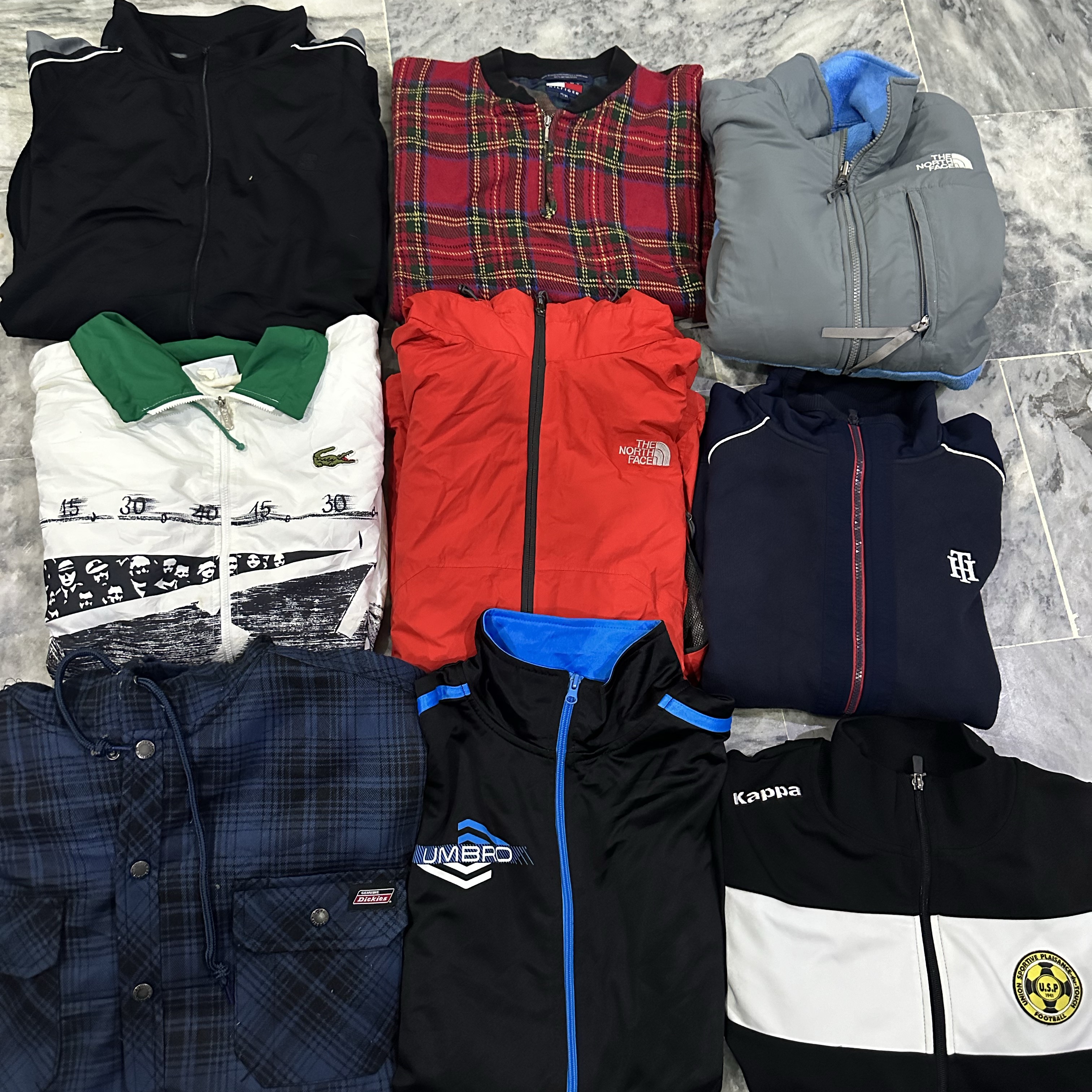 Branded kappa Umbro Tommy TNF Lacoste windbreakers