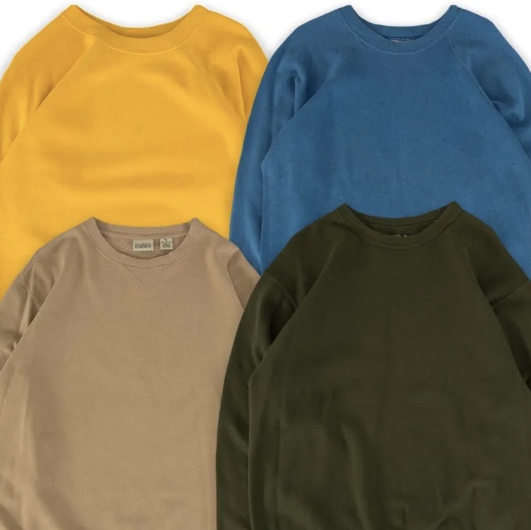Lot de sweat-shirts vintage unis
