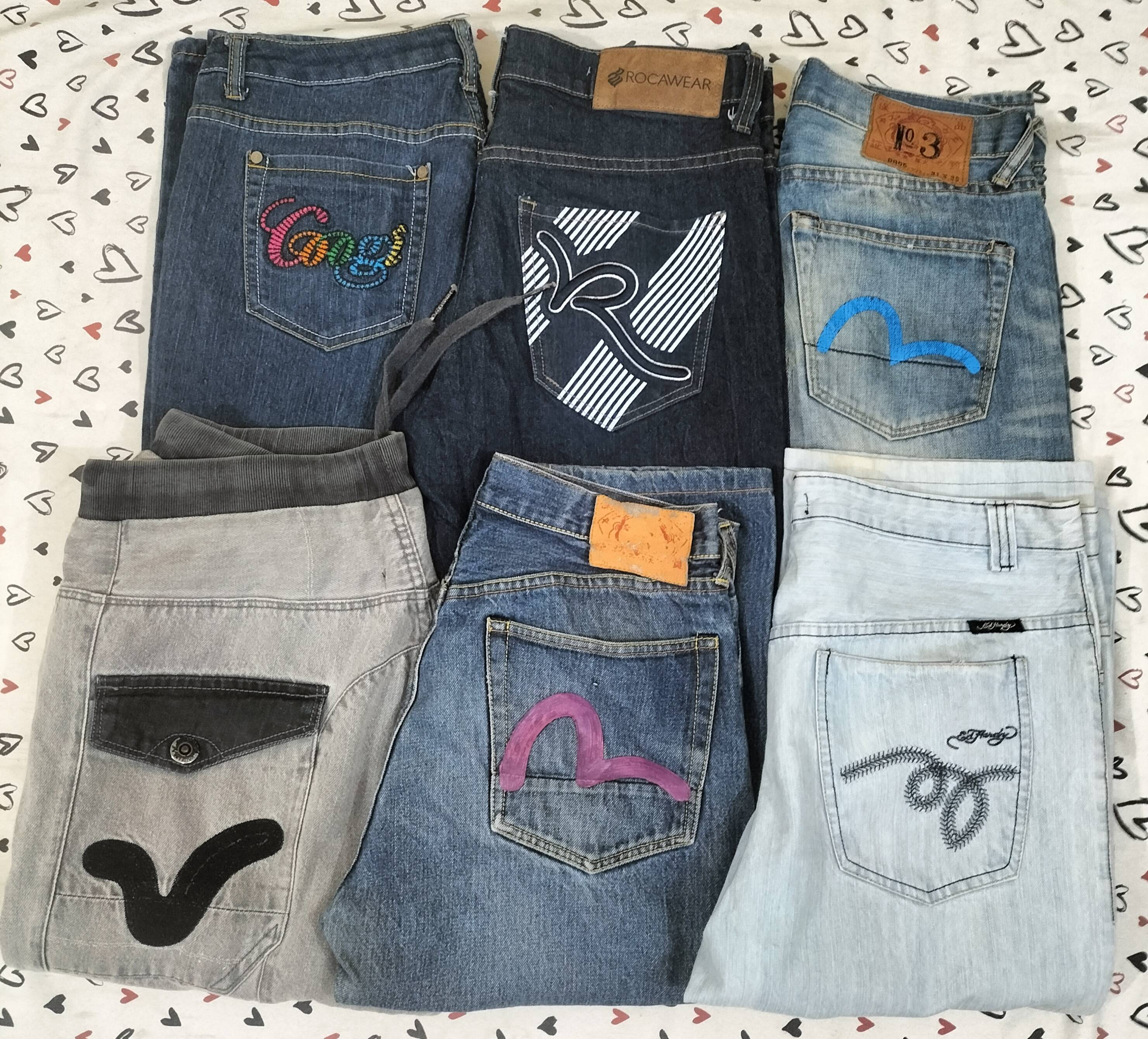 HD Designer Baggy Jeans - 33 pcs