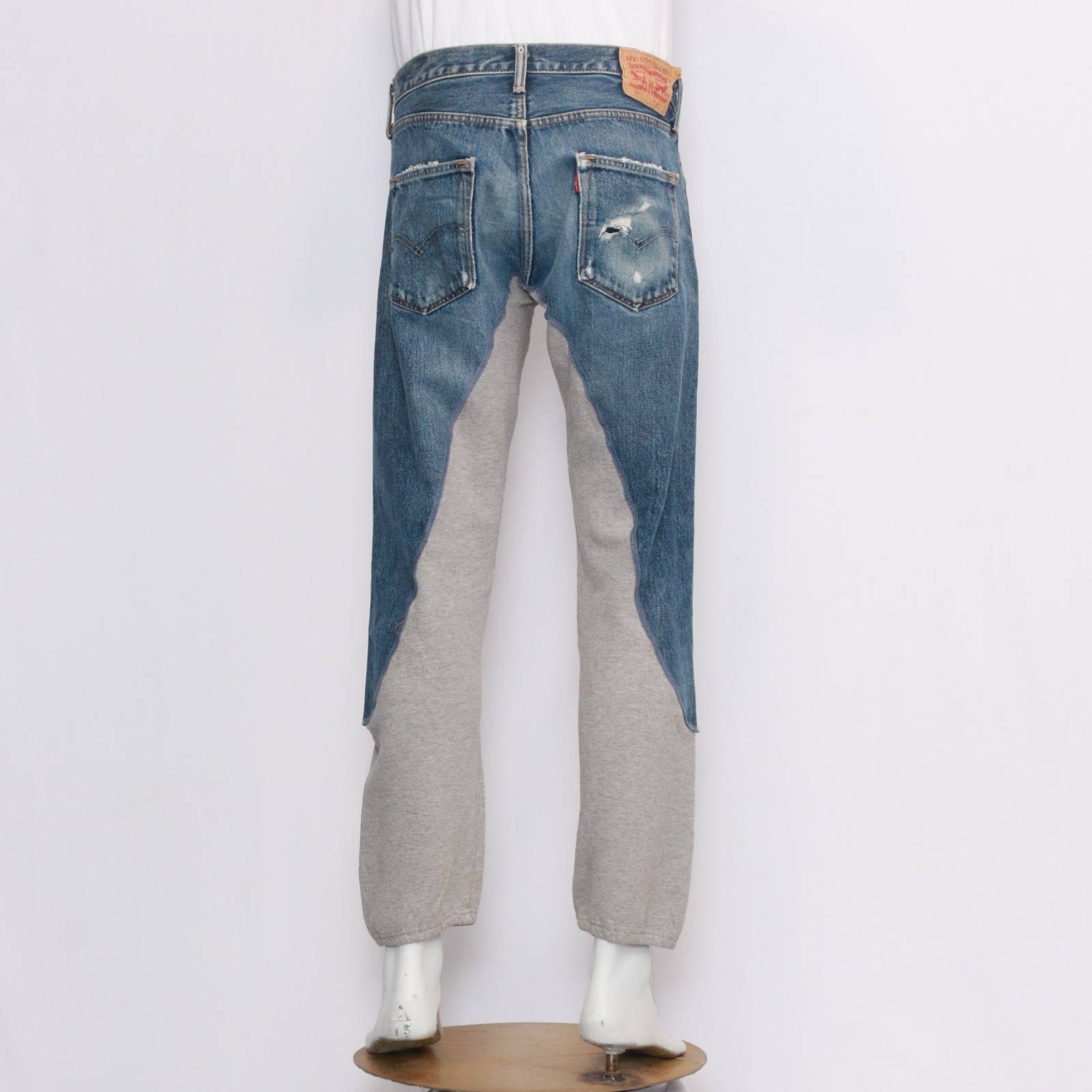 TK1183 Reworked Levi's Trouser with Contrast Jogging Made Using Original Levi's Pant and Unbranded Trouser