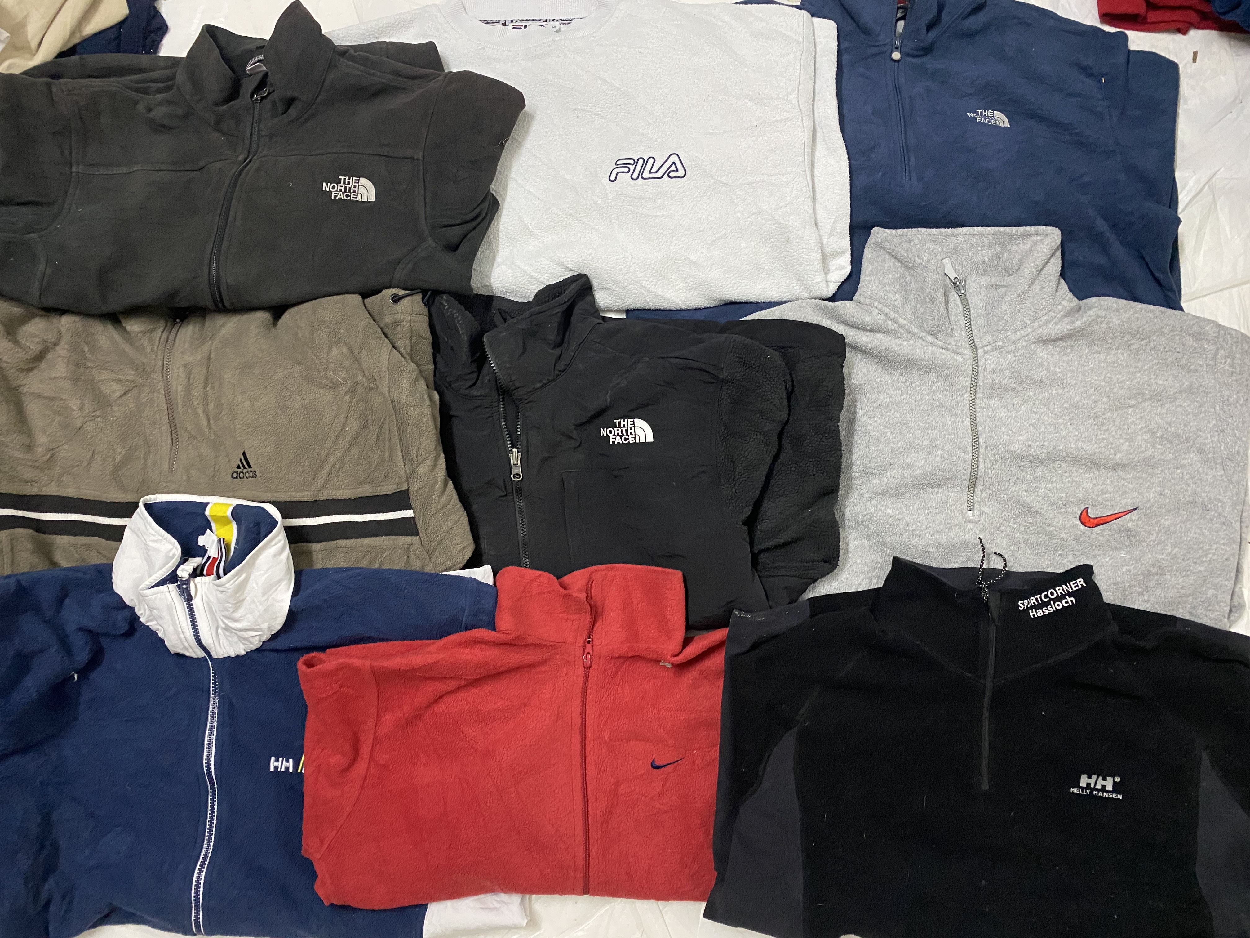 The North Face,Helly Hansen,Adidas,Nike fleece