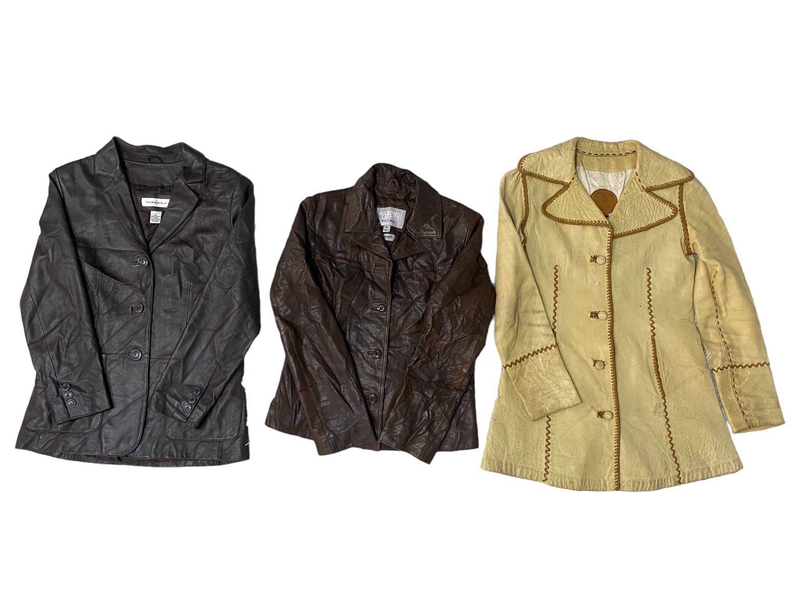 Veste en cuir vintage des années 90 - Mélange de 13 pièces