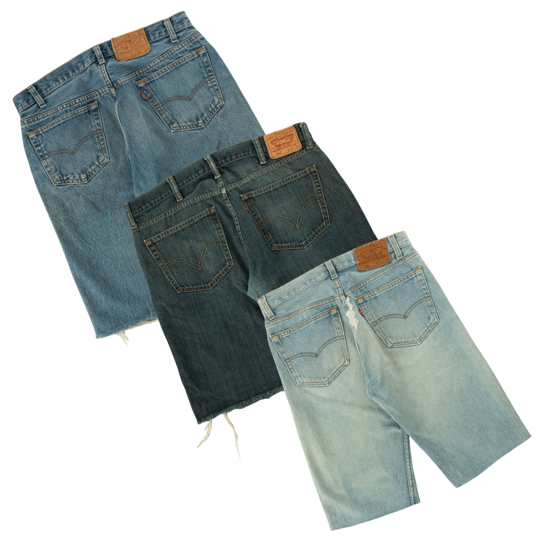 50x LEVI’S MENS HEMMED DENIM SHORTS [GRADE A]