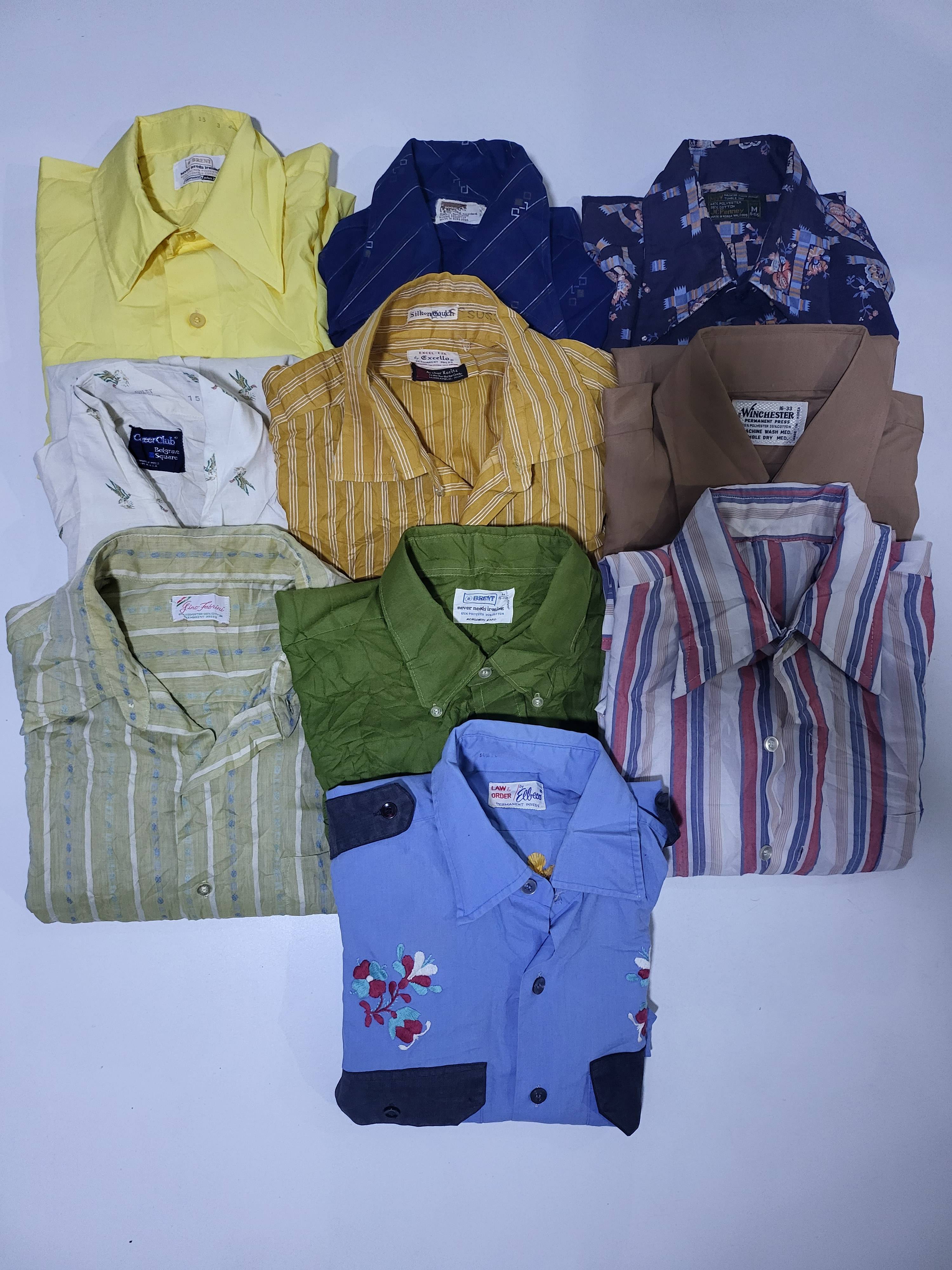 Men Real Vintage  Shirts 10 Pcs