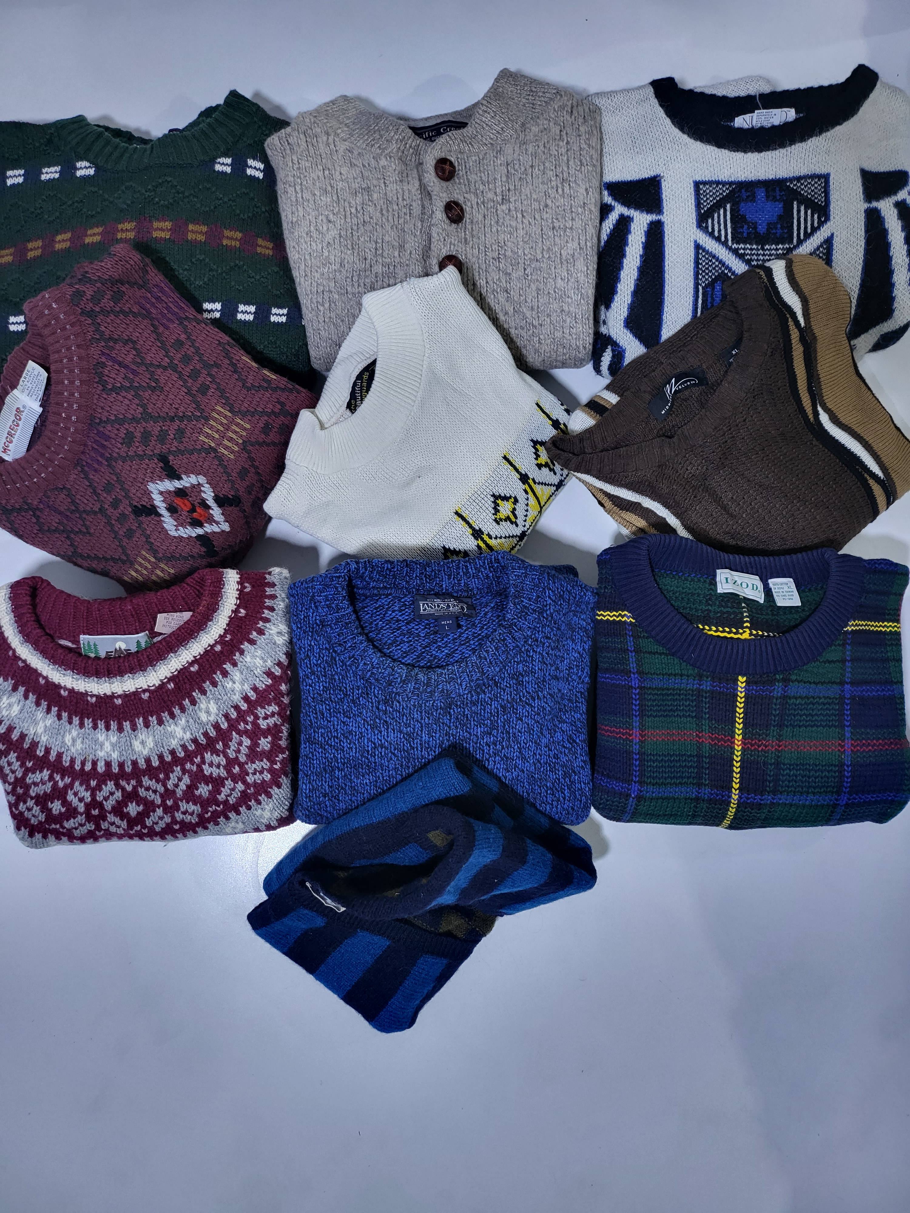 Vintage Printed Sweaters 30 Pcs