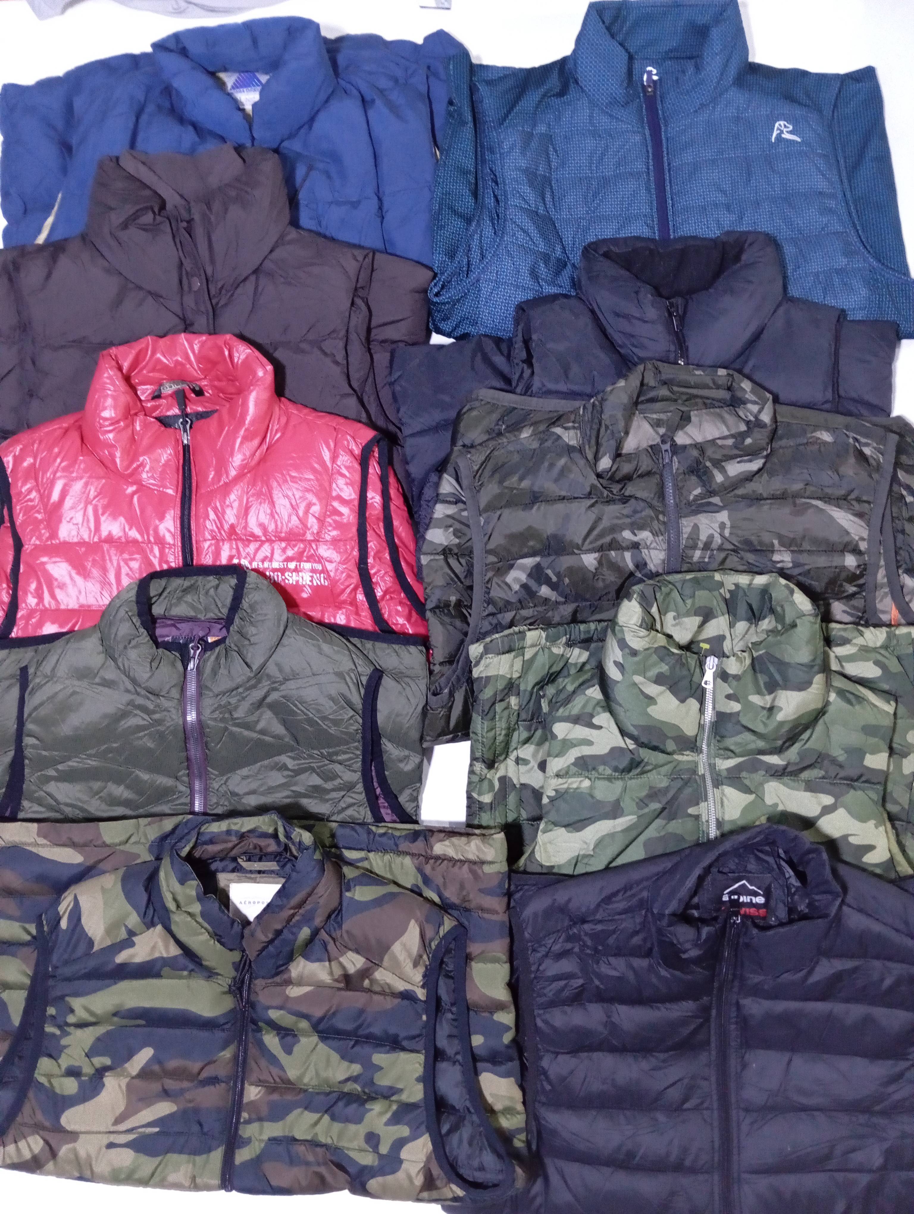 Vintage Puffer Vests 10 Pcs