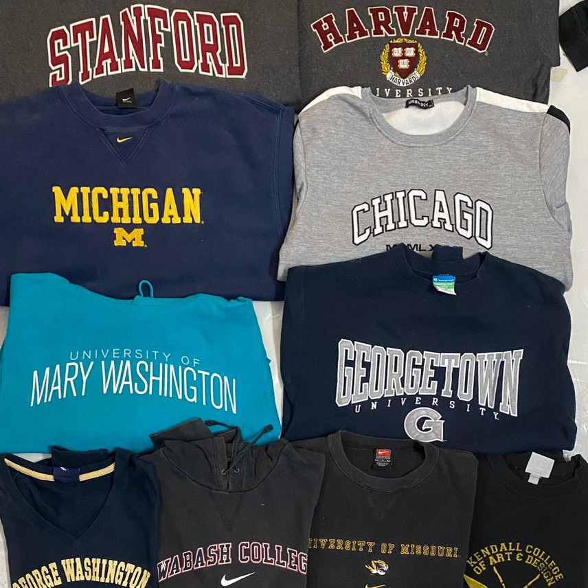 College/university sweatshirts 26 pcs