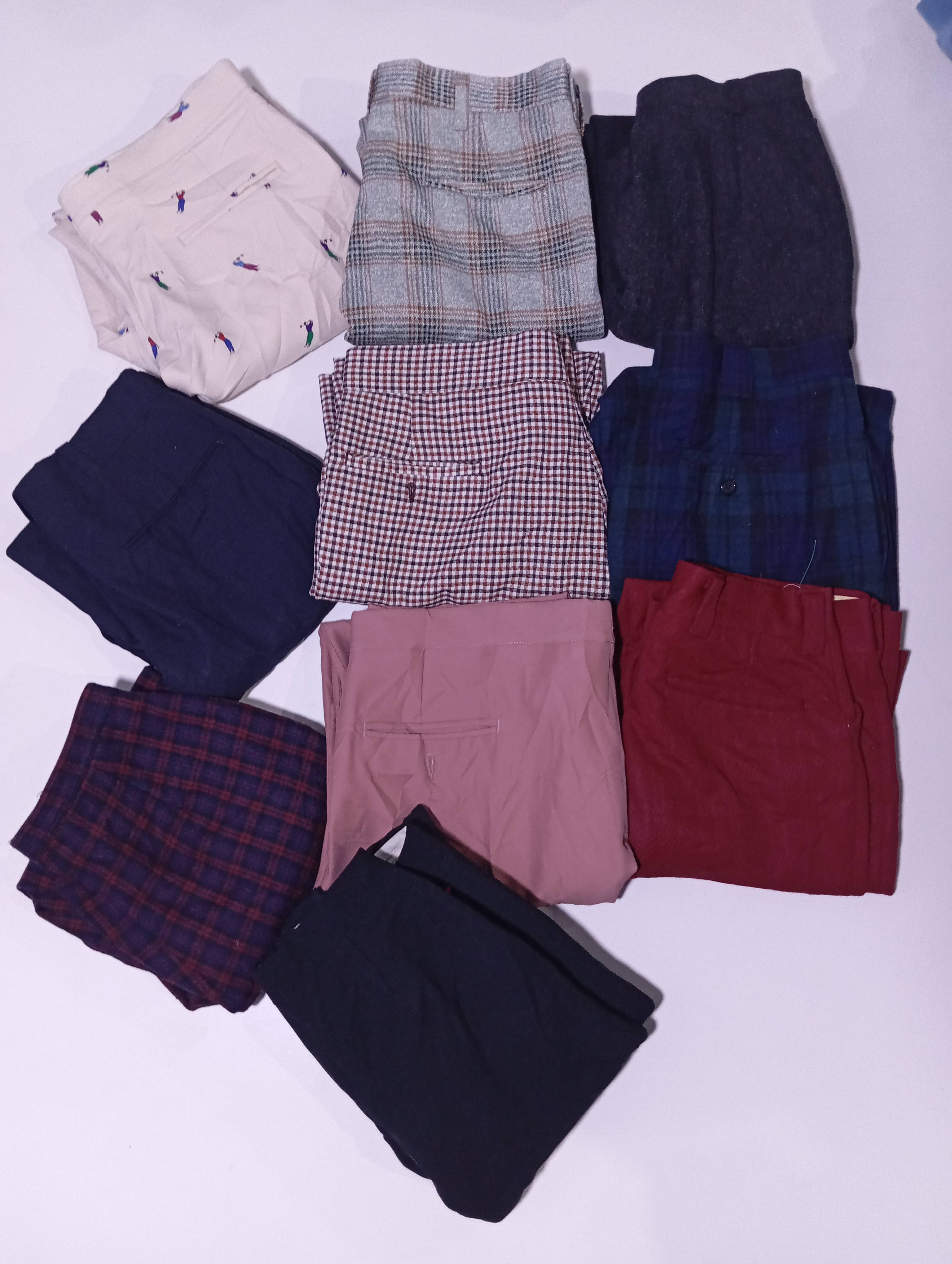 Men Vintage Old Style Wool Pants 10 Pcs