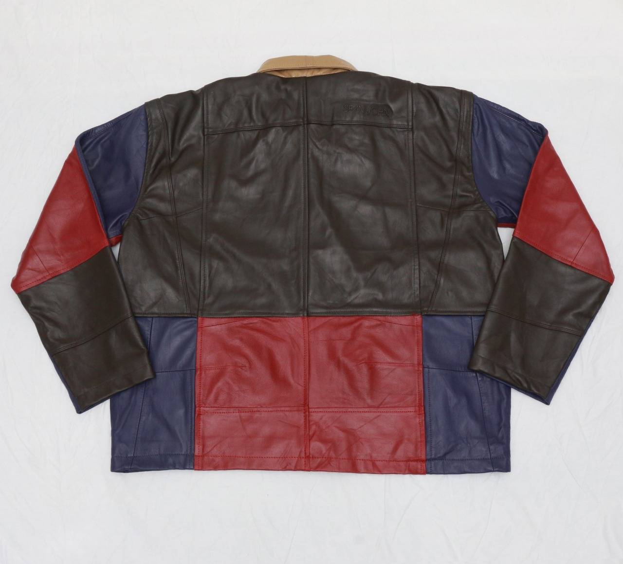 CR0004 Reworked Multi-Color Leather Jacket Cut & Sew Made Using Different Jackets