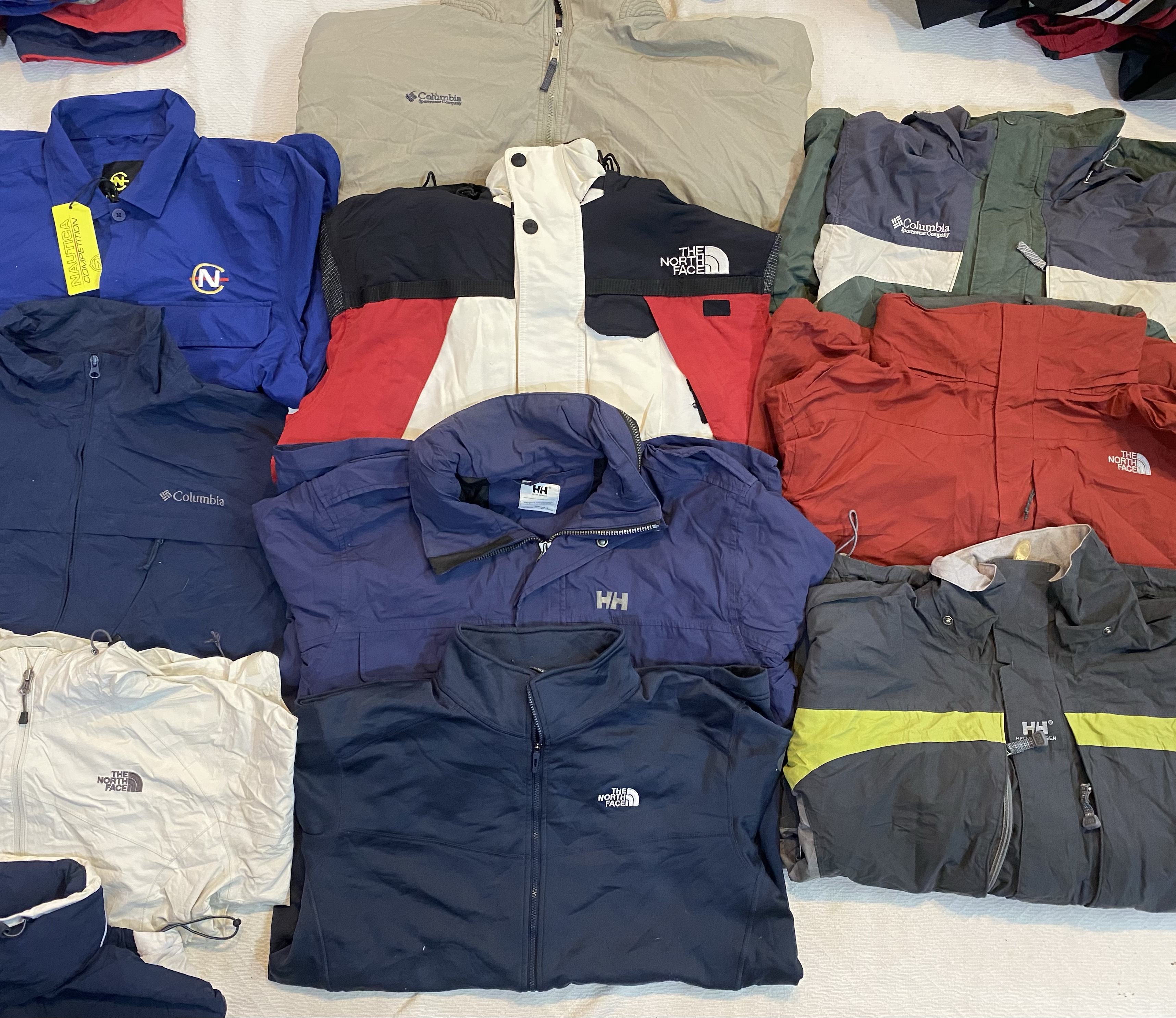 The north face/columbia windbreaker/shell jackets