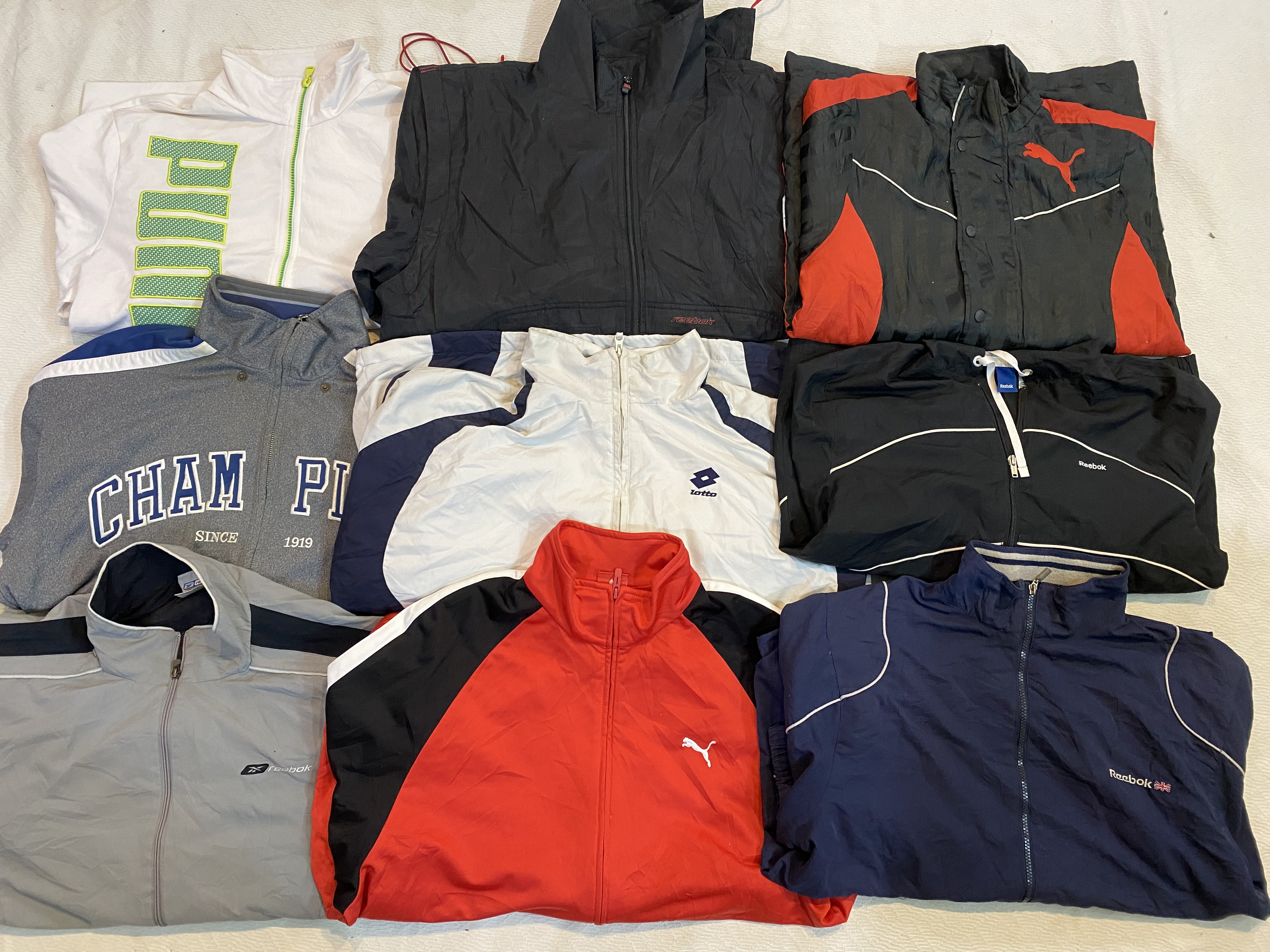 Puma/Reebok Track/Windbreaker Jackets 35 pcs