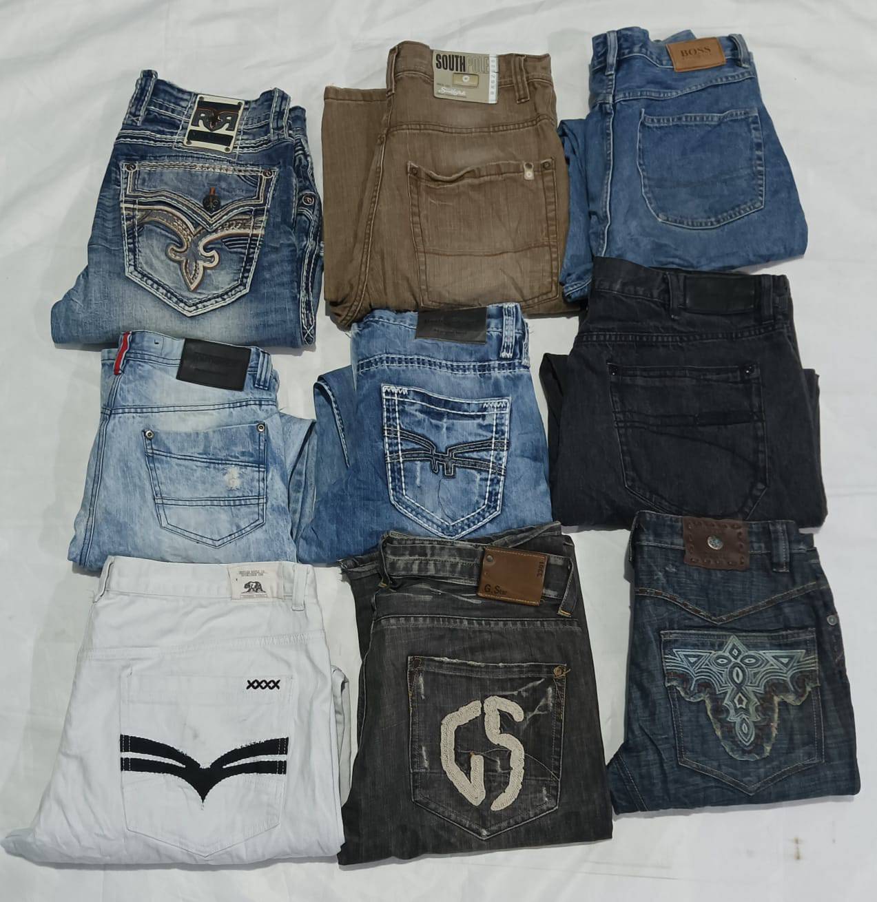 Hip-hop jeans fubu rocawear,  rockrivival  South Pole  24 pieces