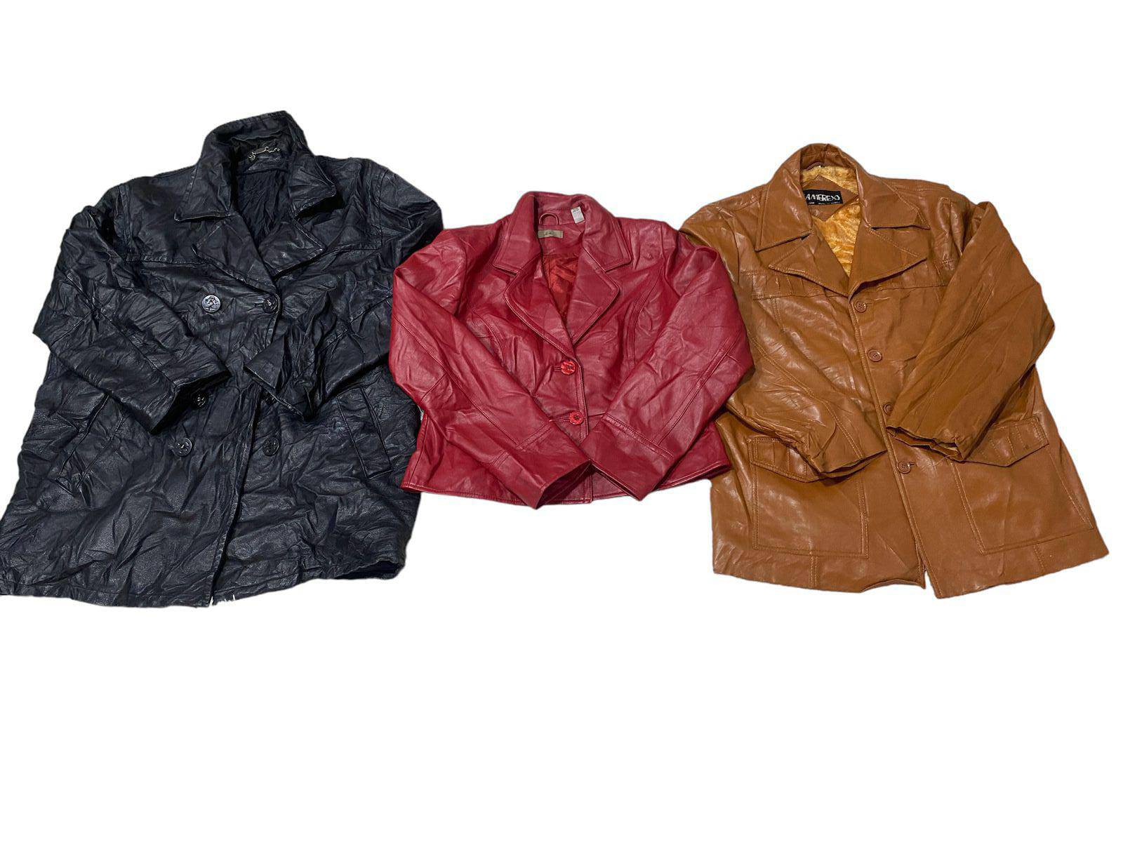 Blazers en cuir vintage des années 90 mélangés - 14 pièces