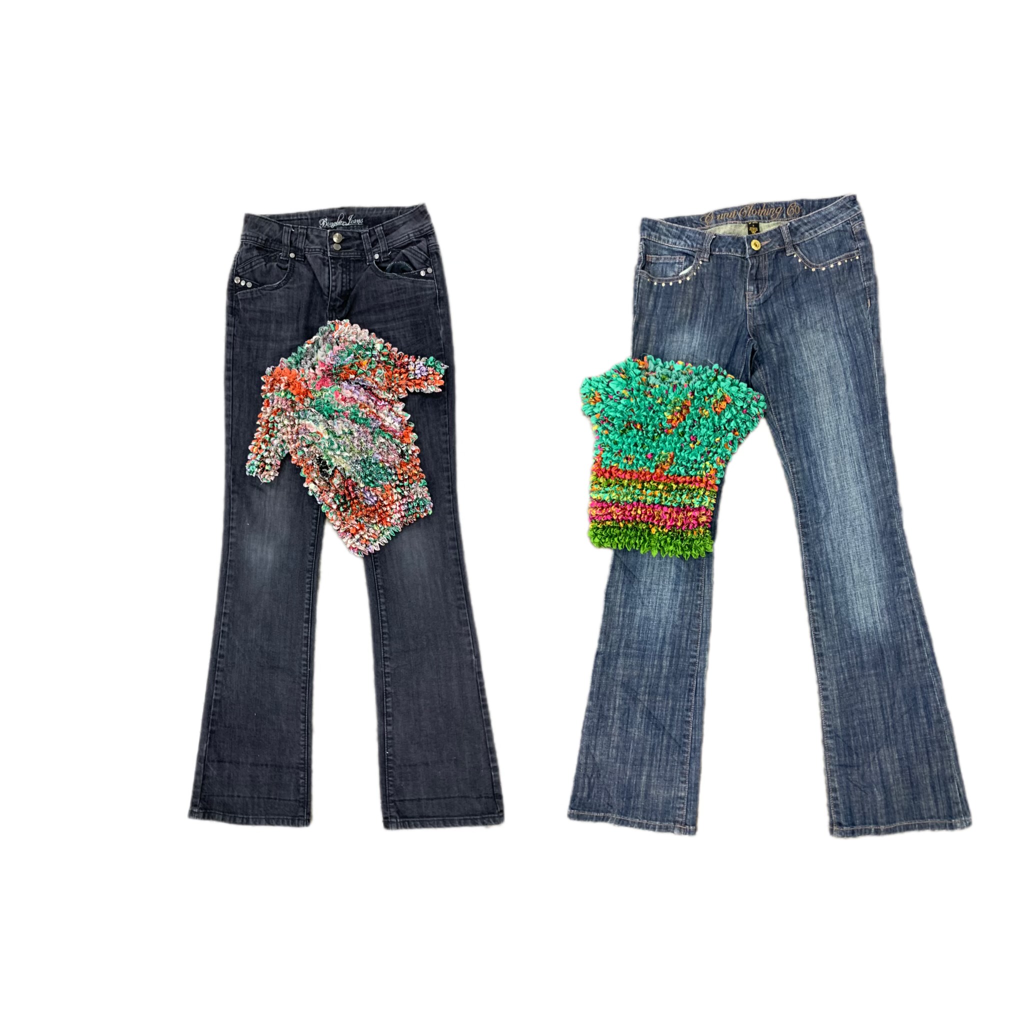 Mix and match-Denim jeans and bubble top(NS-186)