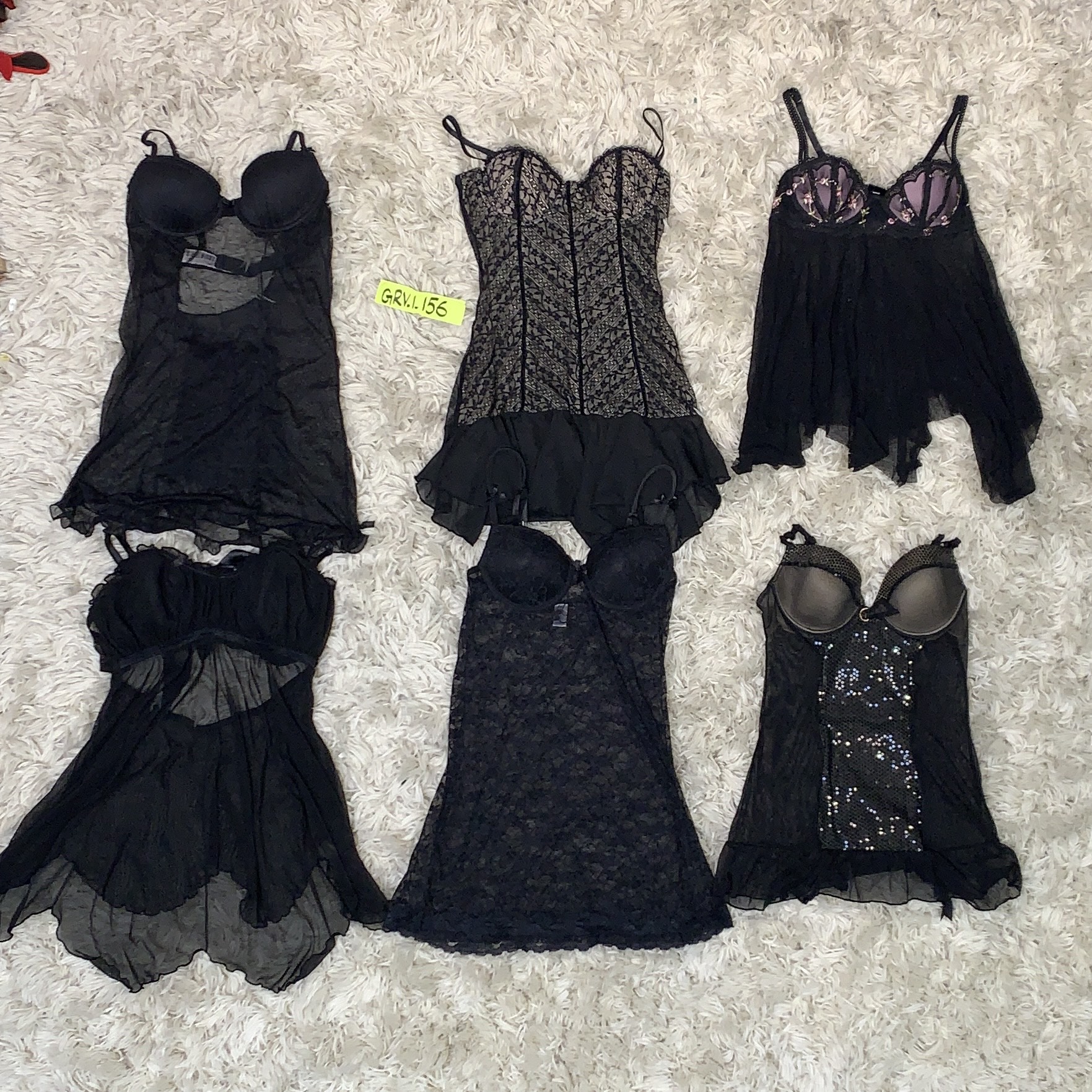 Y2K Sexy Black Babydoll (GRV-1-155)