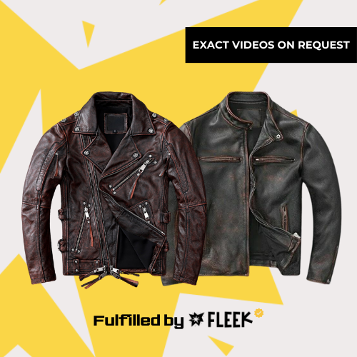 Leather Biker Jacket (FBF#34 - SM)