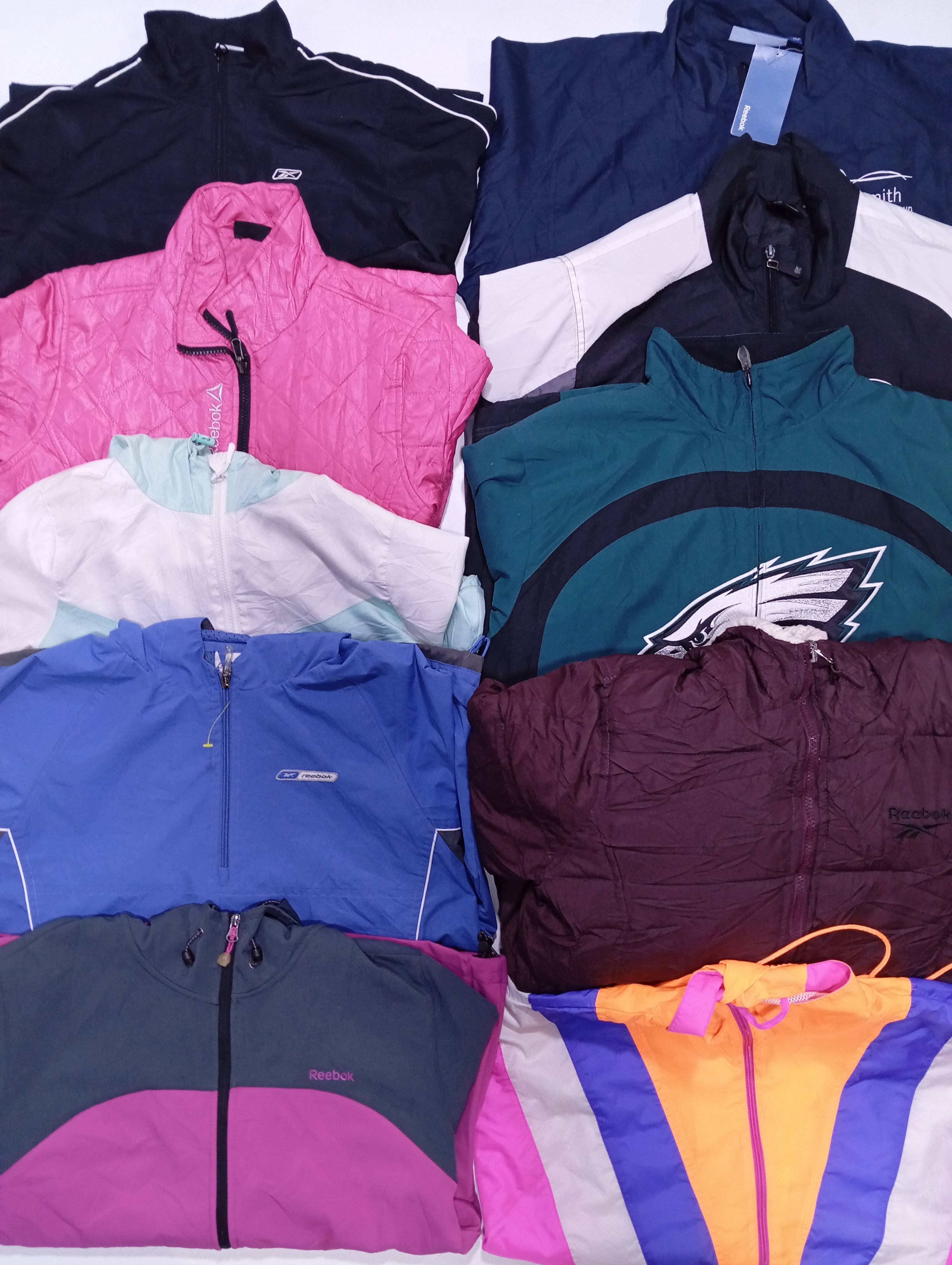 Reebok Windbreaker And Heavy And Puffers Jackets 10 Pcs