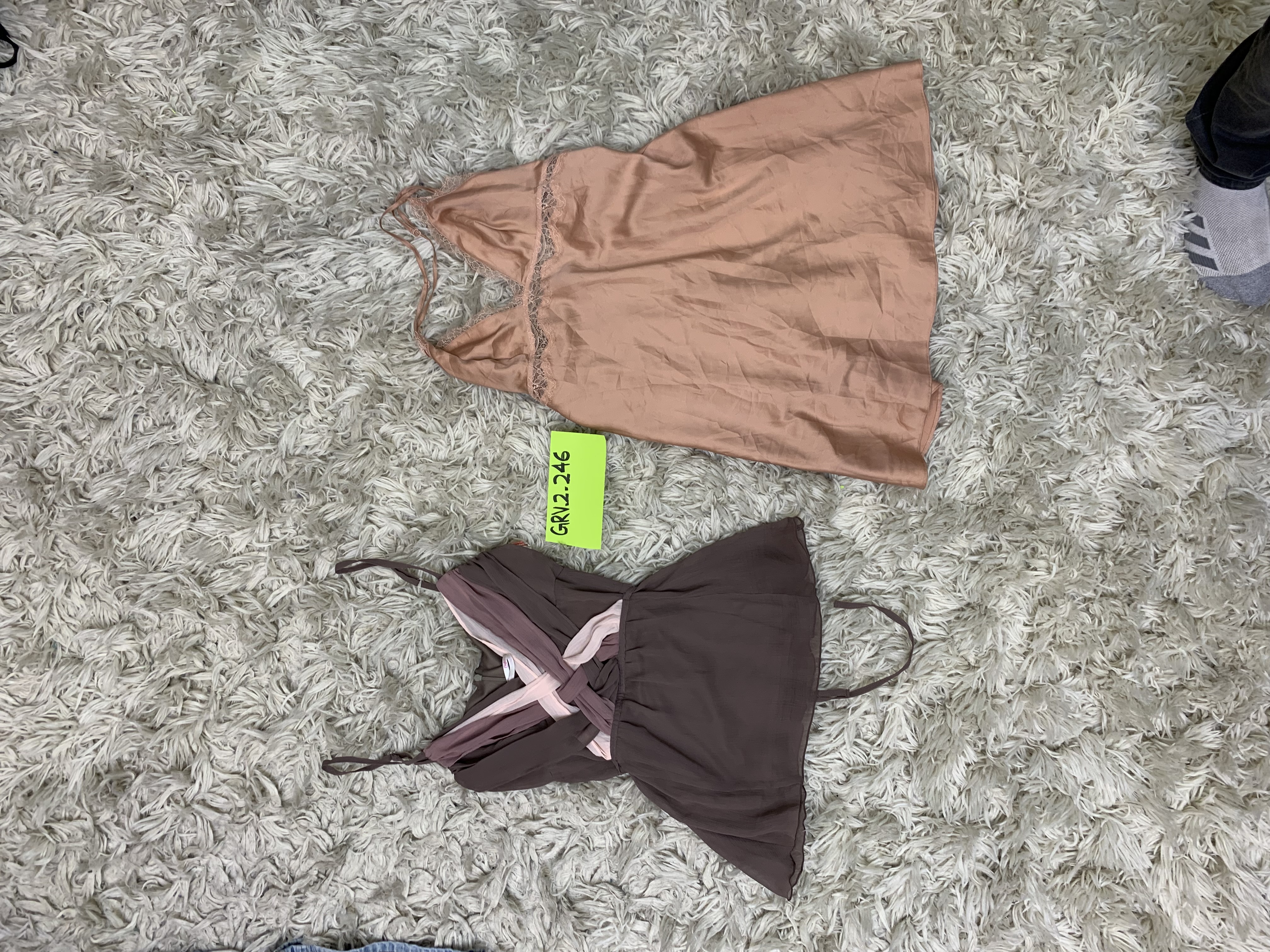 Y2K Retro Italian Mustard Cami Ensemble (GRV-2-246)