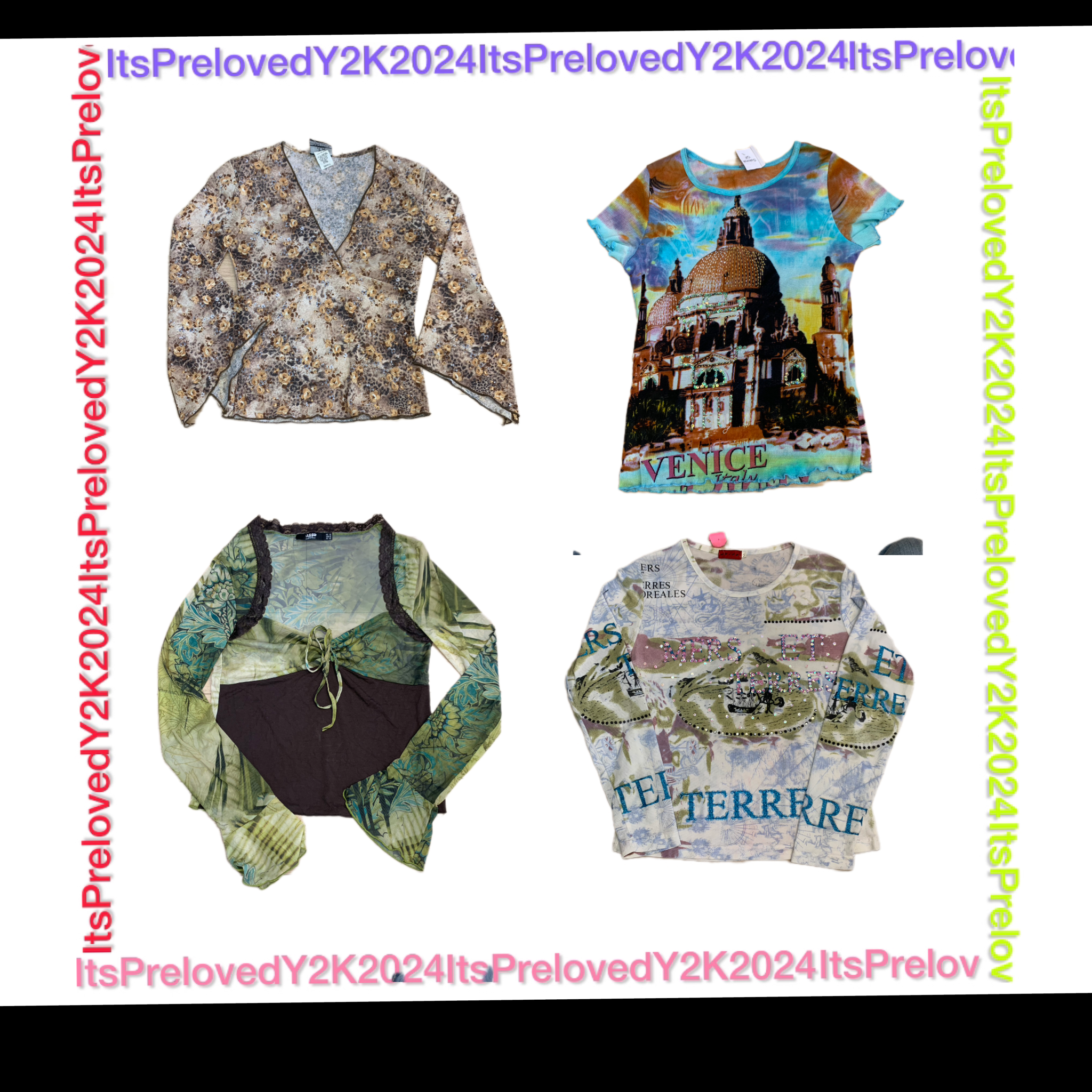 Y2k Graphic Mesh Mix(RX-507)