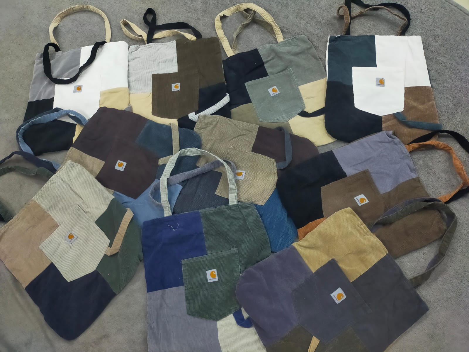 CR1400 Reworked Carhartt (Corduroy) Tote Bags - 30 Pieces