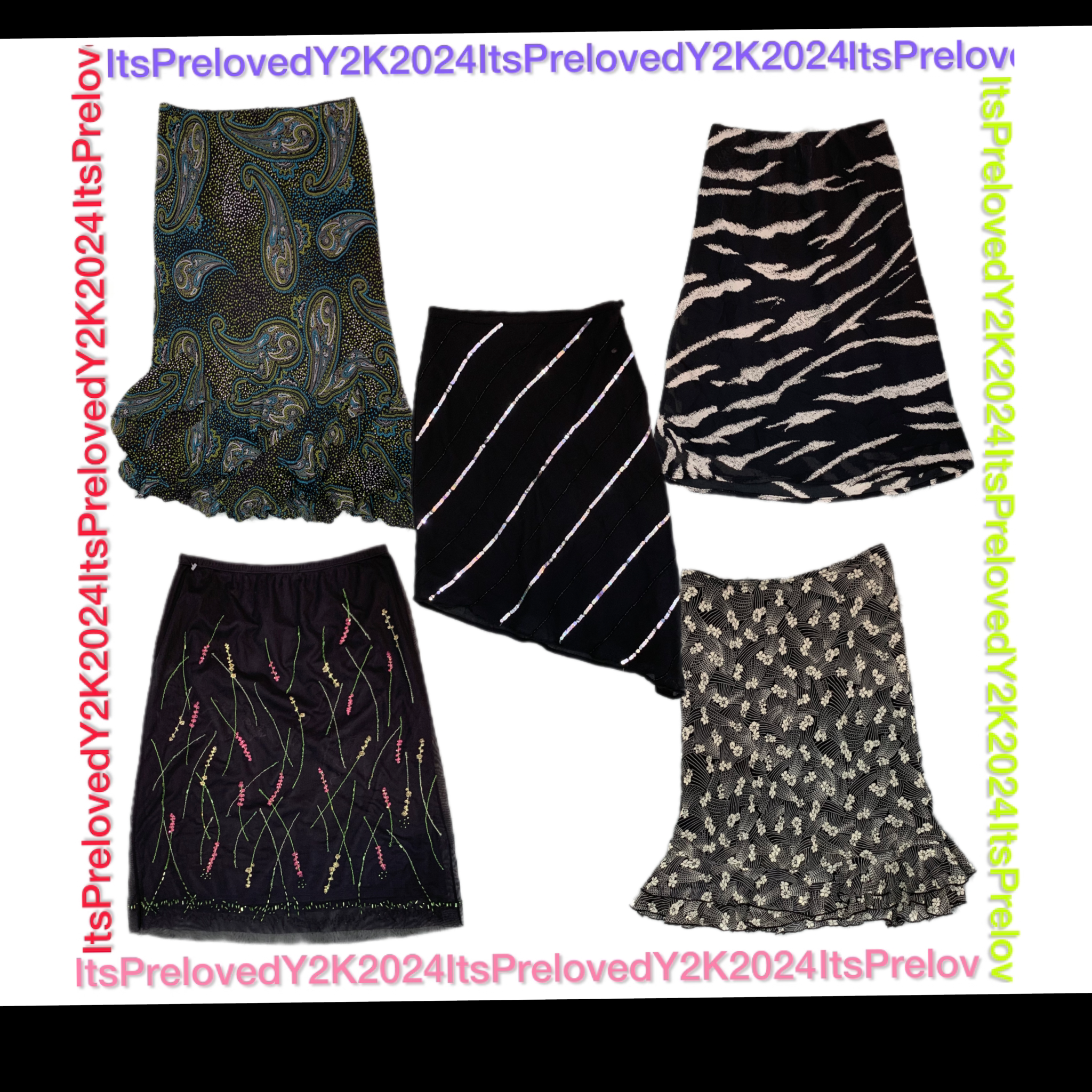 Remise ; Ensemble de jupes monochromes Y2k (RX-554)