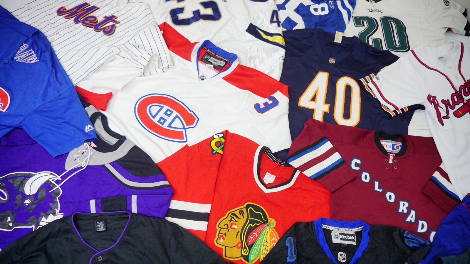 NBA NFL MLB NHL Jerseys 40 pieces Vintage Wholesale Marketplace Bulk Vintage Wholesale Fleek