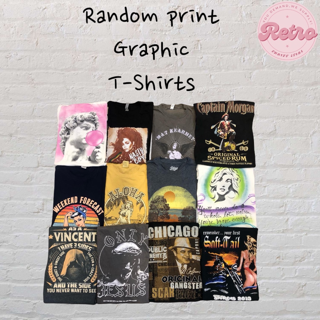Random print graphic tshirts