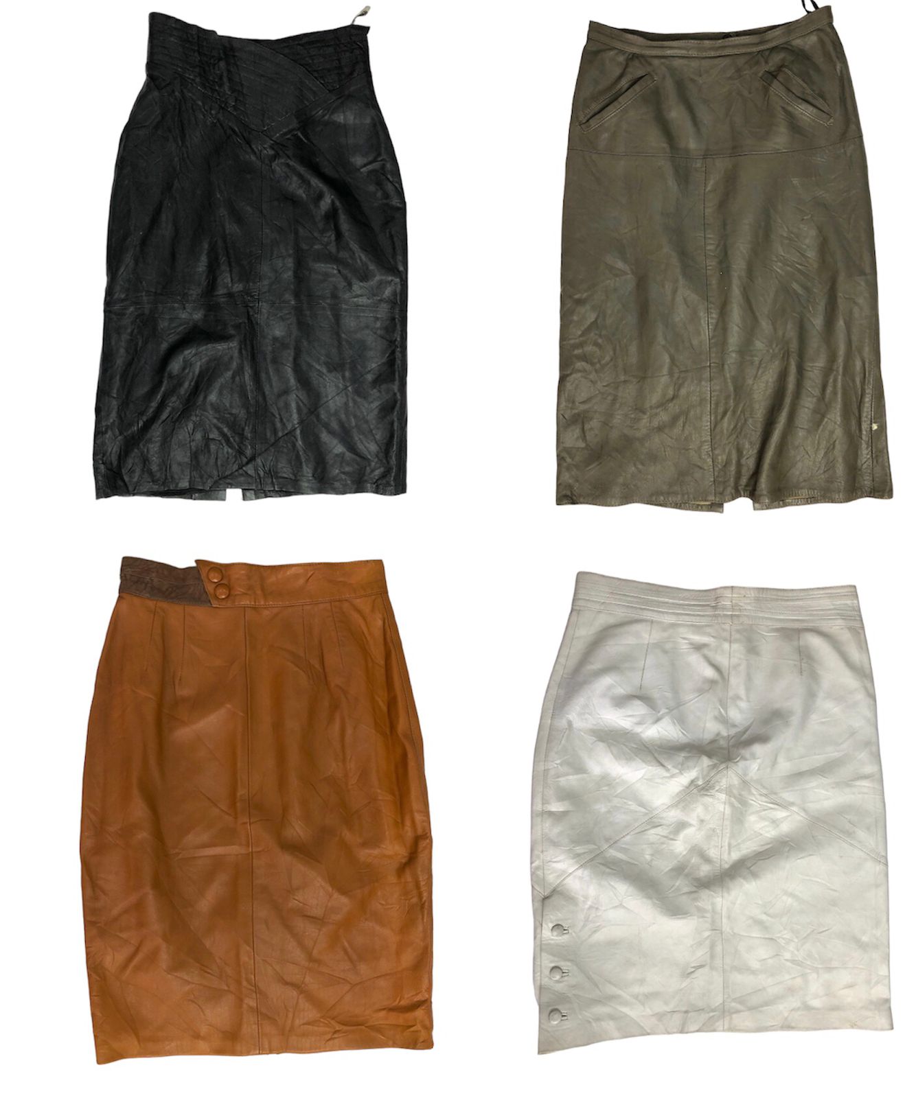 Y2K Revival: Vintage Leather Skirt 😍🌟 (S-278)