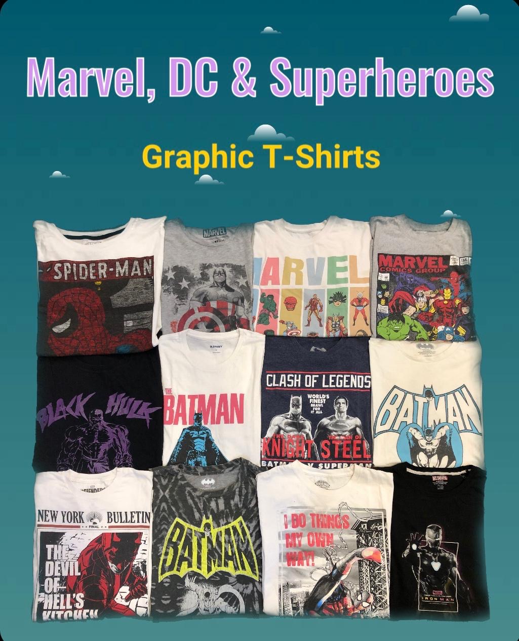 Marvel, DC, and Superheroes Graphic T-Shirts