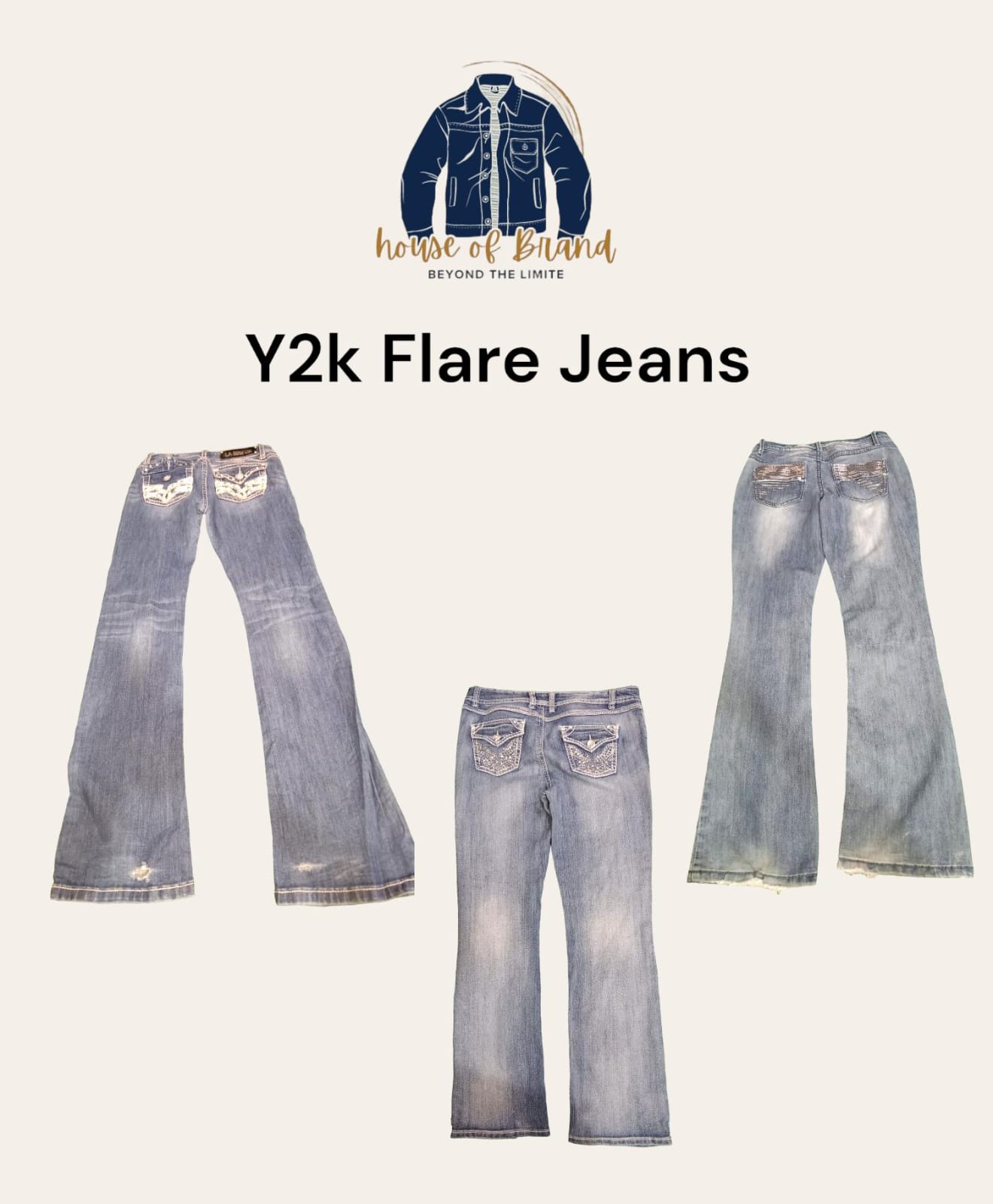 Grade C Y2k flary bottom jeans