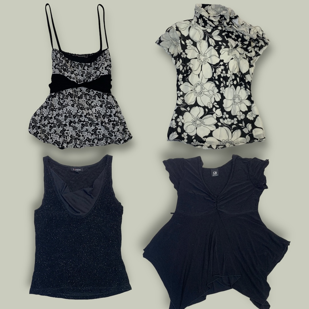 Blouse Méli-Mélo d'Opulence Sombre Y2K (GRV-5-012)