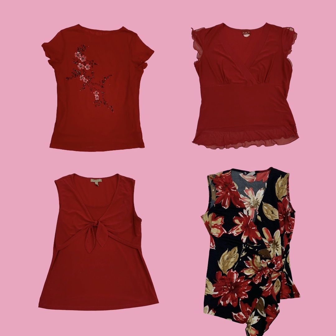 Y2K Rouge Elegance Blouse Bundle (GRV-5-014)