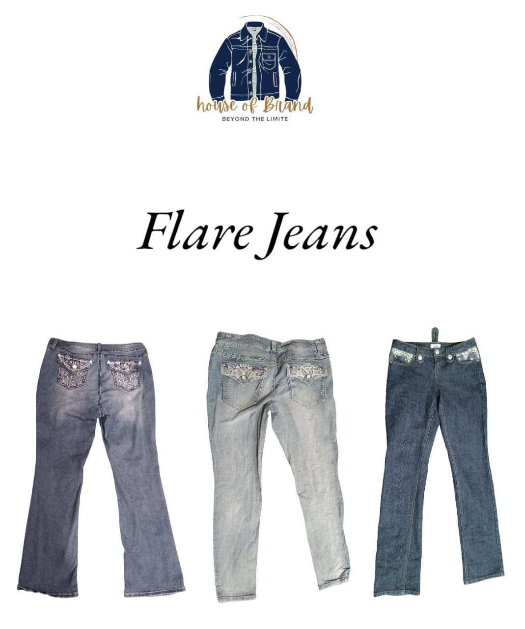 Y2k stilvolle markenflare Jeans