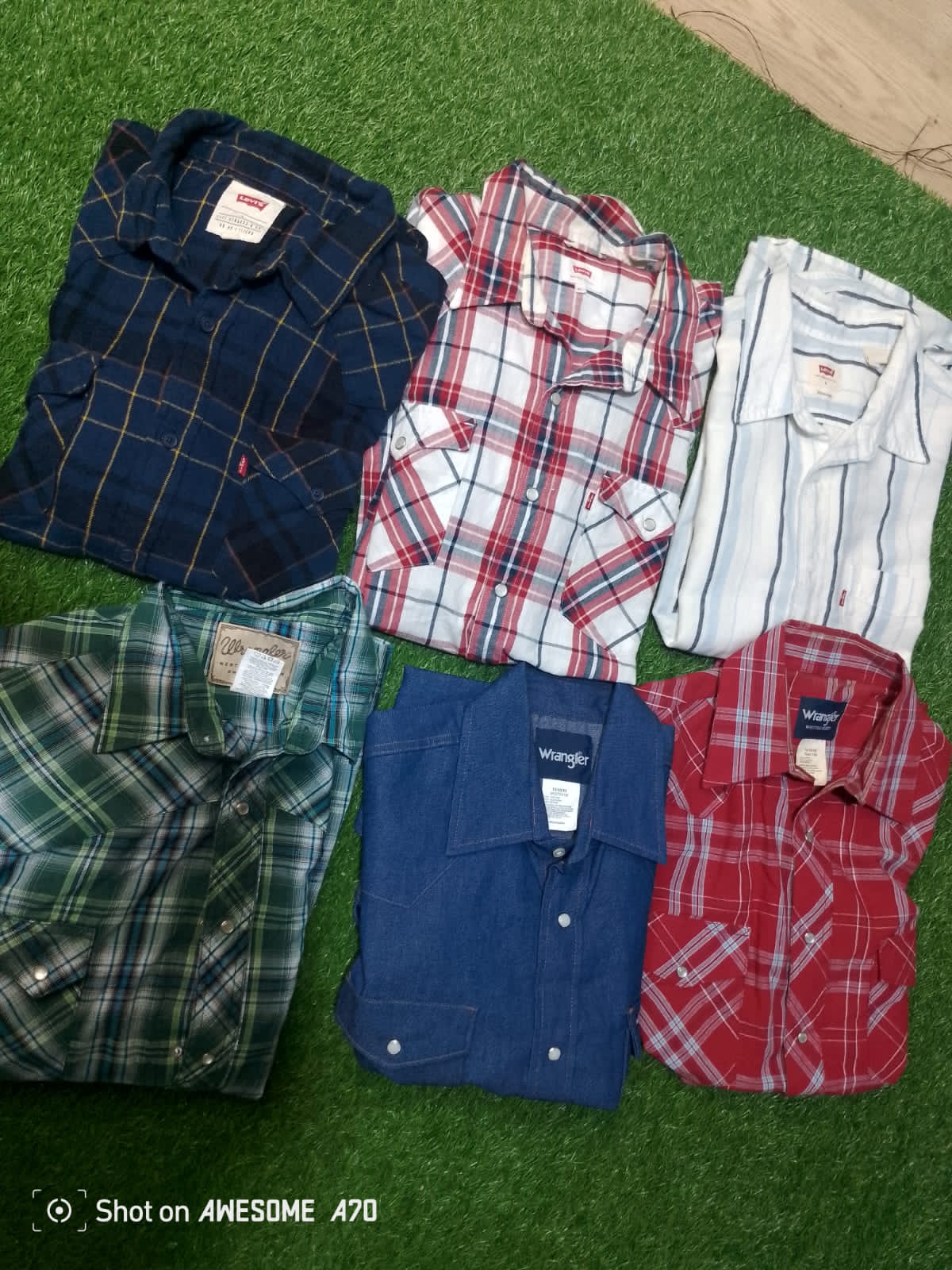 chemises pour hommes Levi's et Wrangler des années 90
