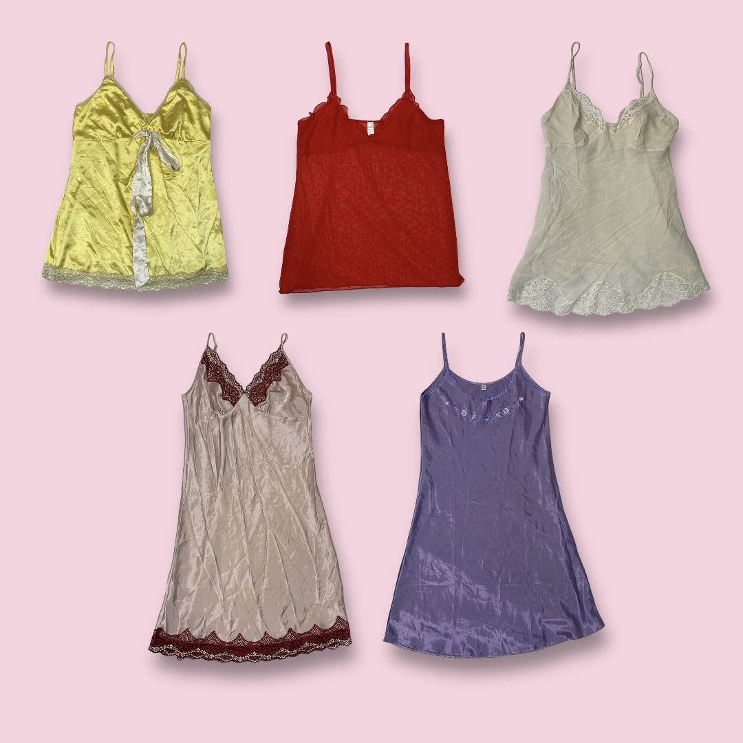 Y2K Glamorous Silk Mini Dress Collection (GRV-5--118)