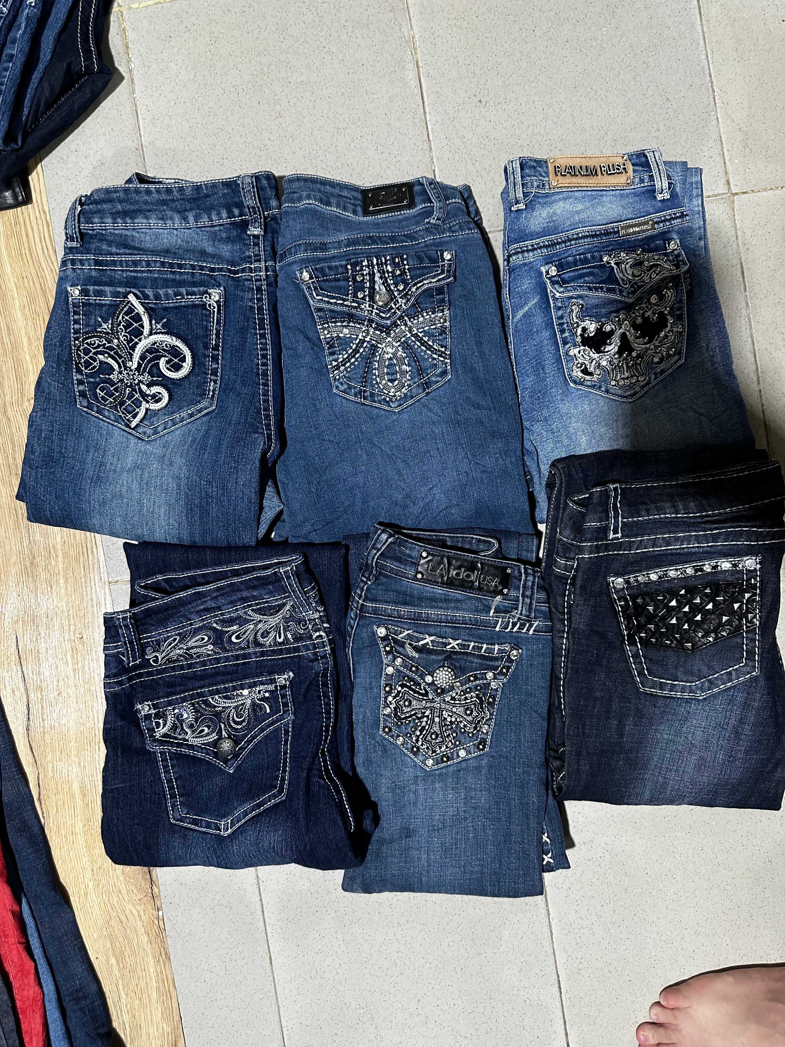 Ladies Embroidered Jeans