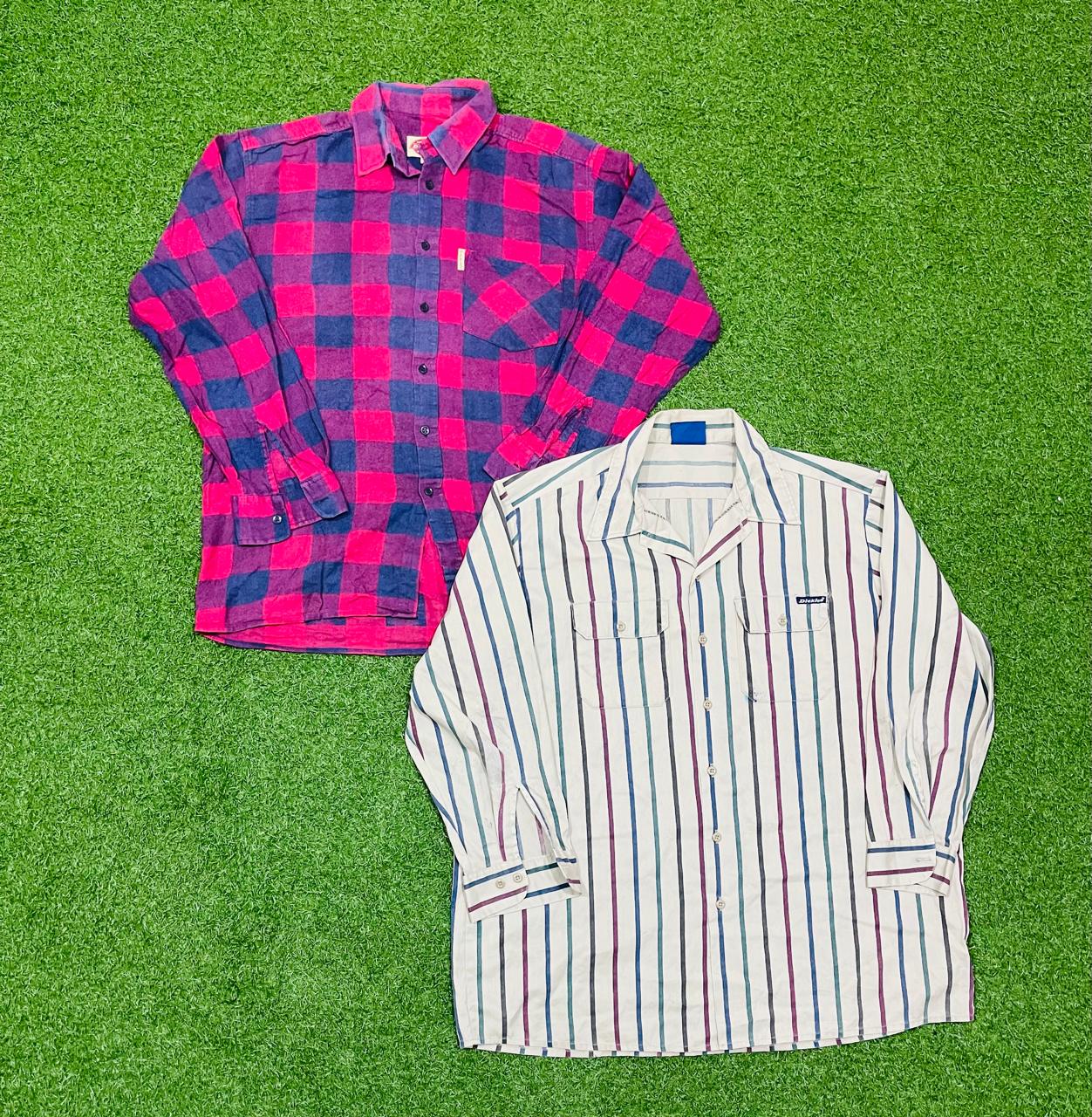 Dickies Cotton Checkered and Denim Shirts, 14 pcs