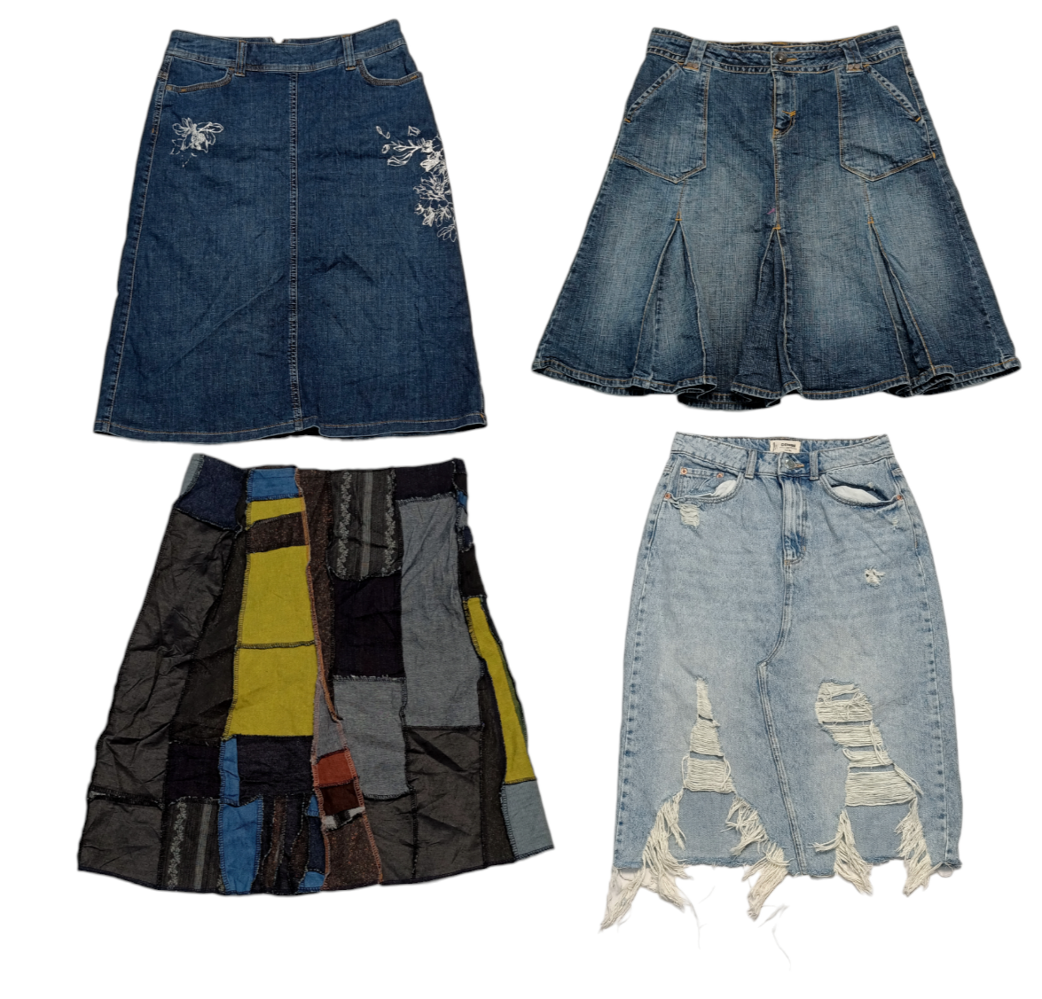 Eclectic Denim Dream: Y2K Skirt 🌟💫(S-422)