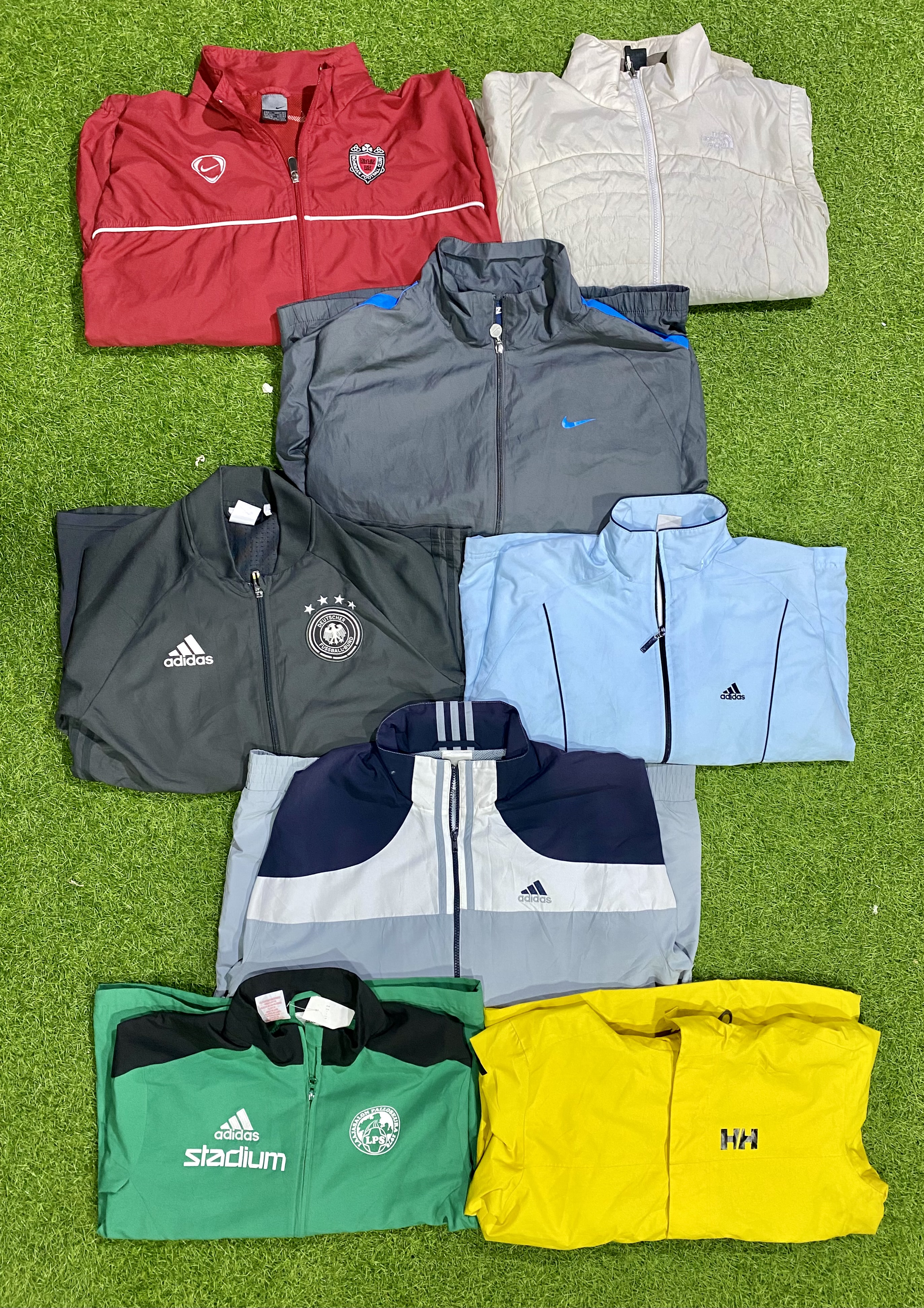 Branded Track/Windbreaker Jackets - 10 pcs including The North Face Nike Adidas and others