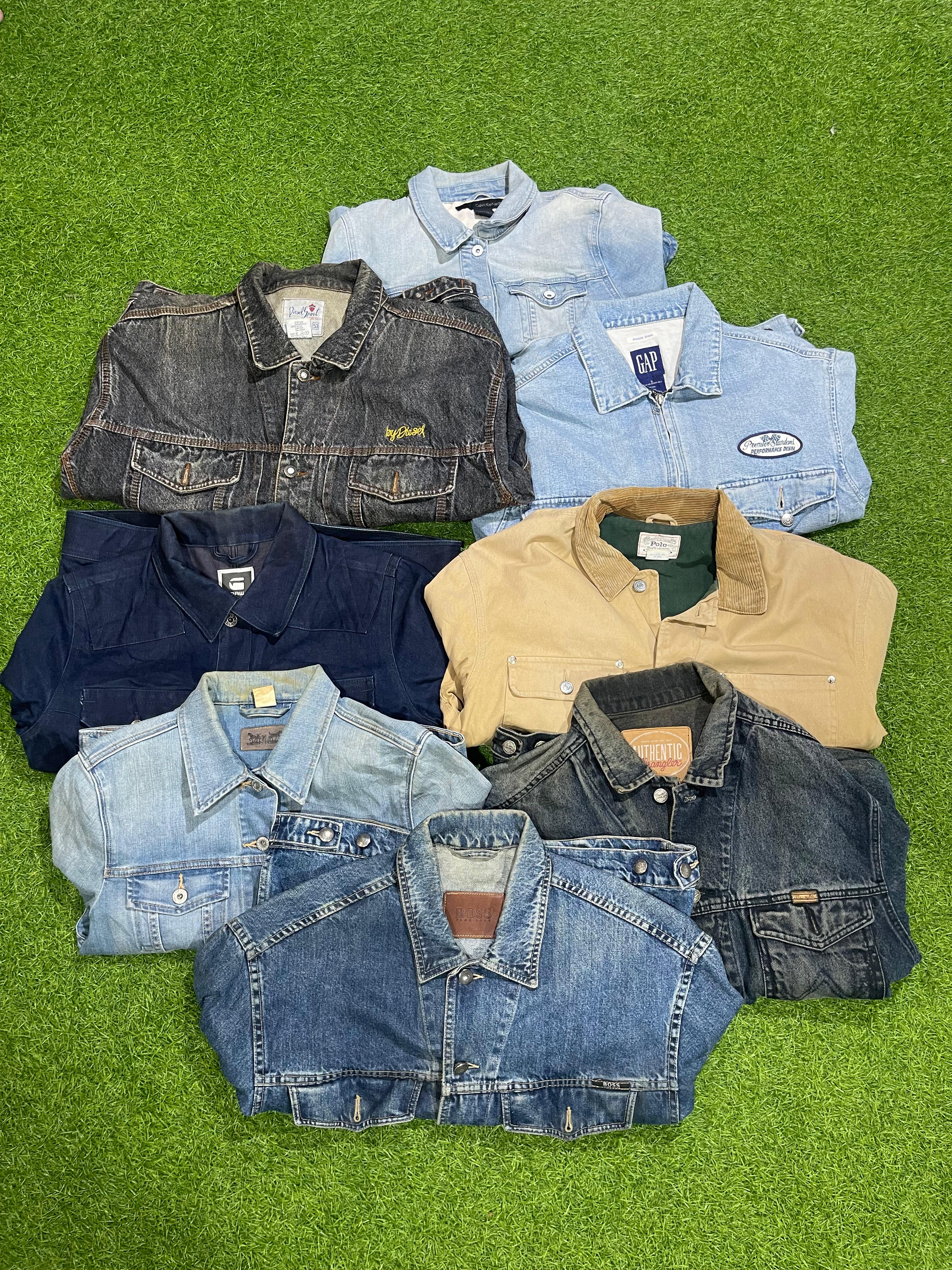 Branded Denim Jackets - 10 pcs including Levi's Polo Ralph Lauren and others