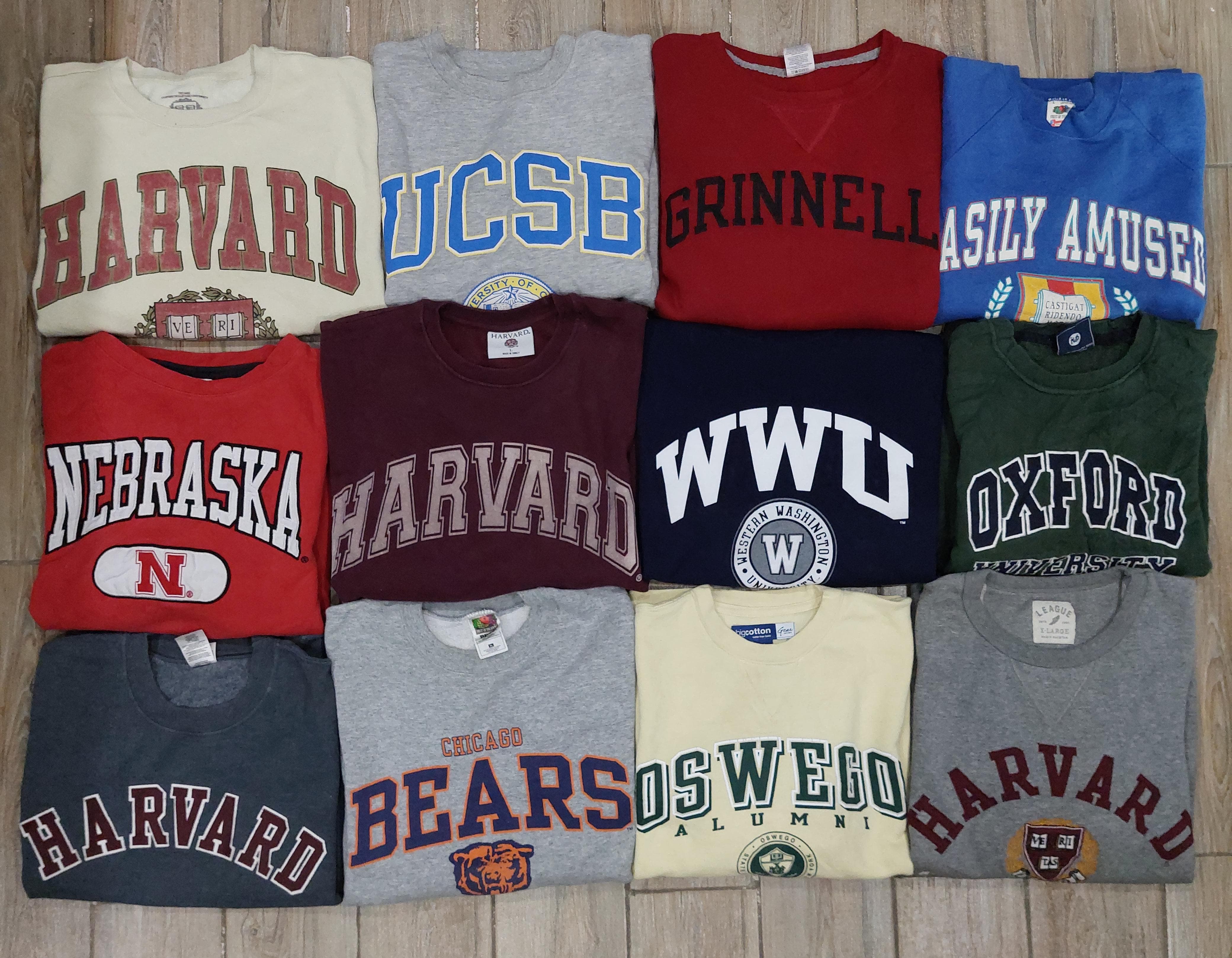 Vintage College University Sweatshirts - 15 Pieces