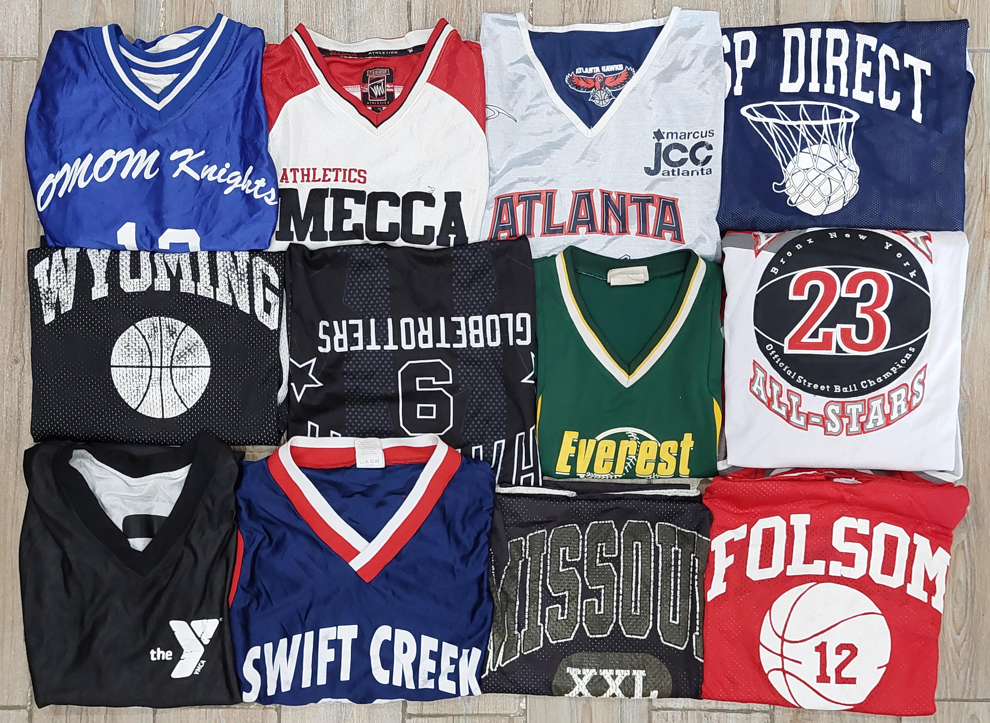 T-shirts de basket vintage - 15 pièces