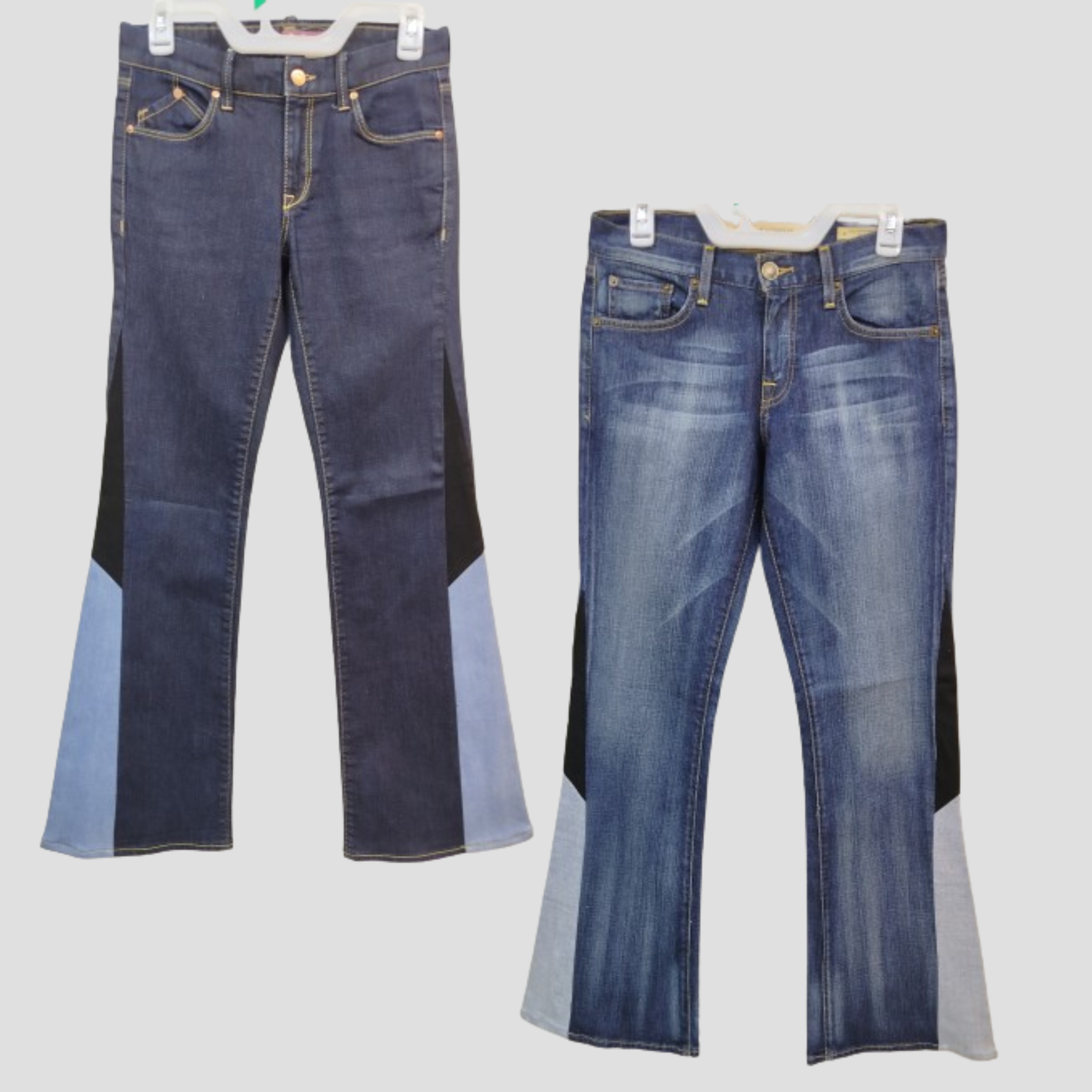 Jeans à panneaux latéraux remaquillés / recyclés SS24